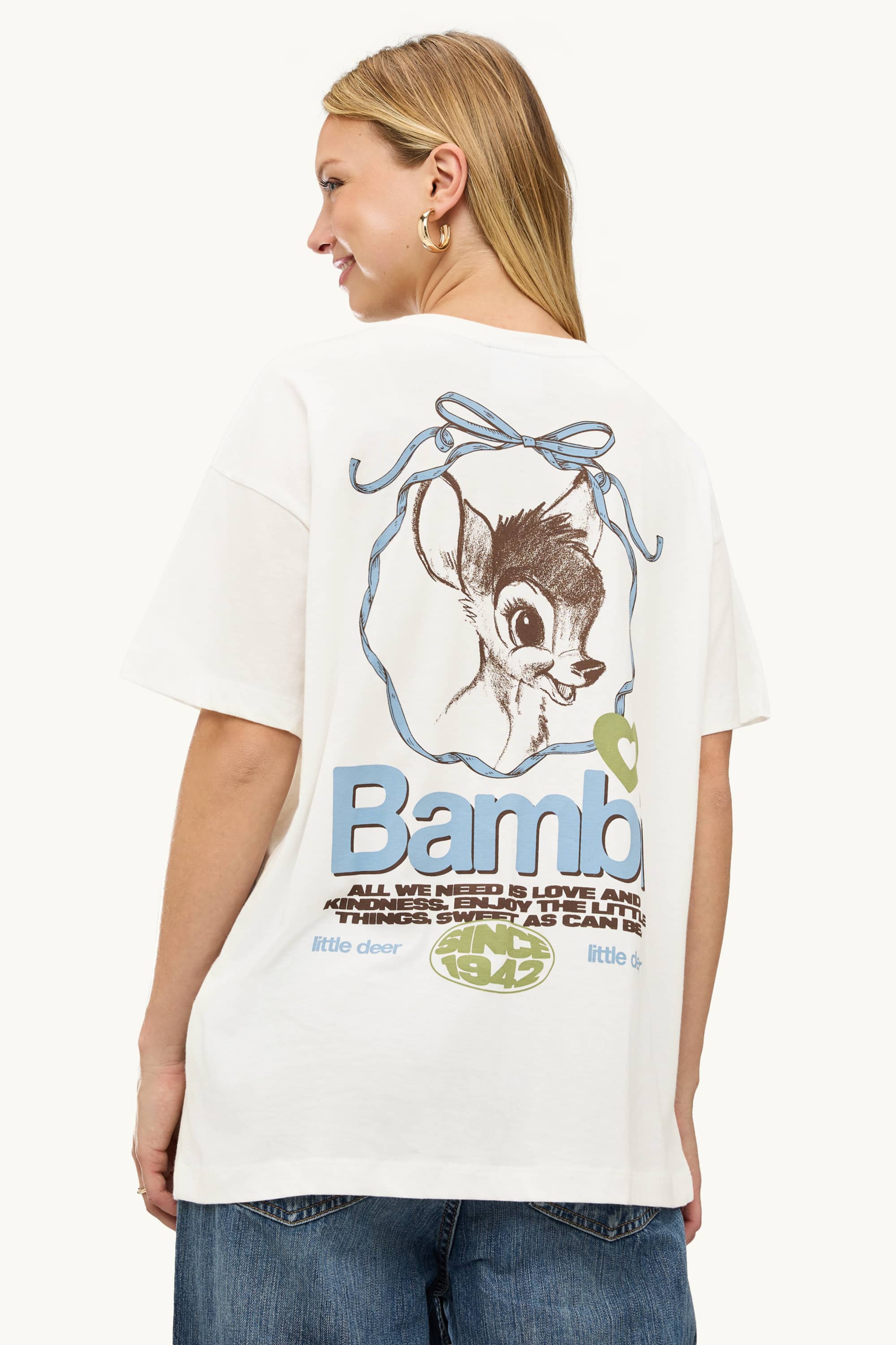 T-shirt - oversized - Bambi white