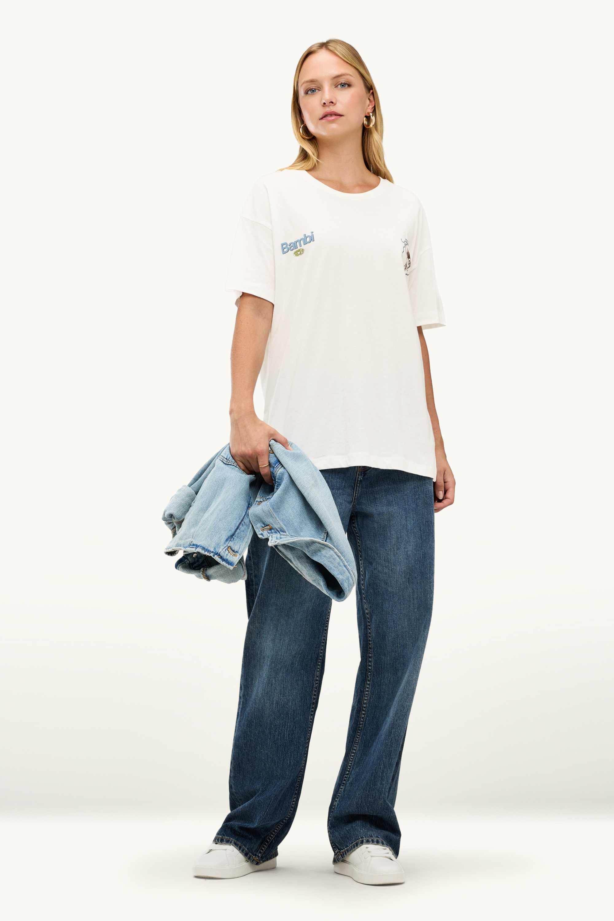 T-shirt - oversized - Bambi white