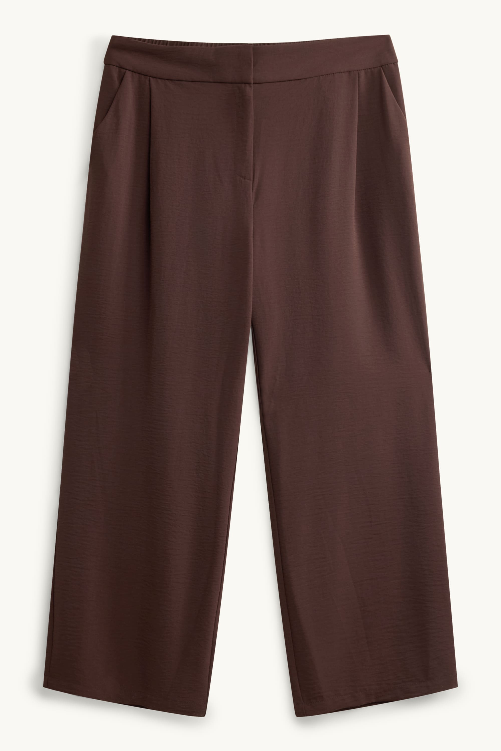 Cloth trousers - high waist - wide leg brown