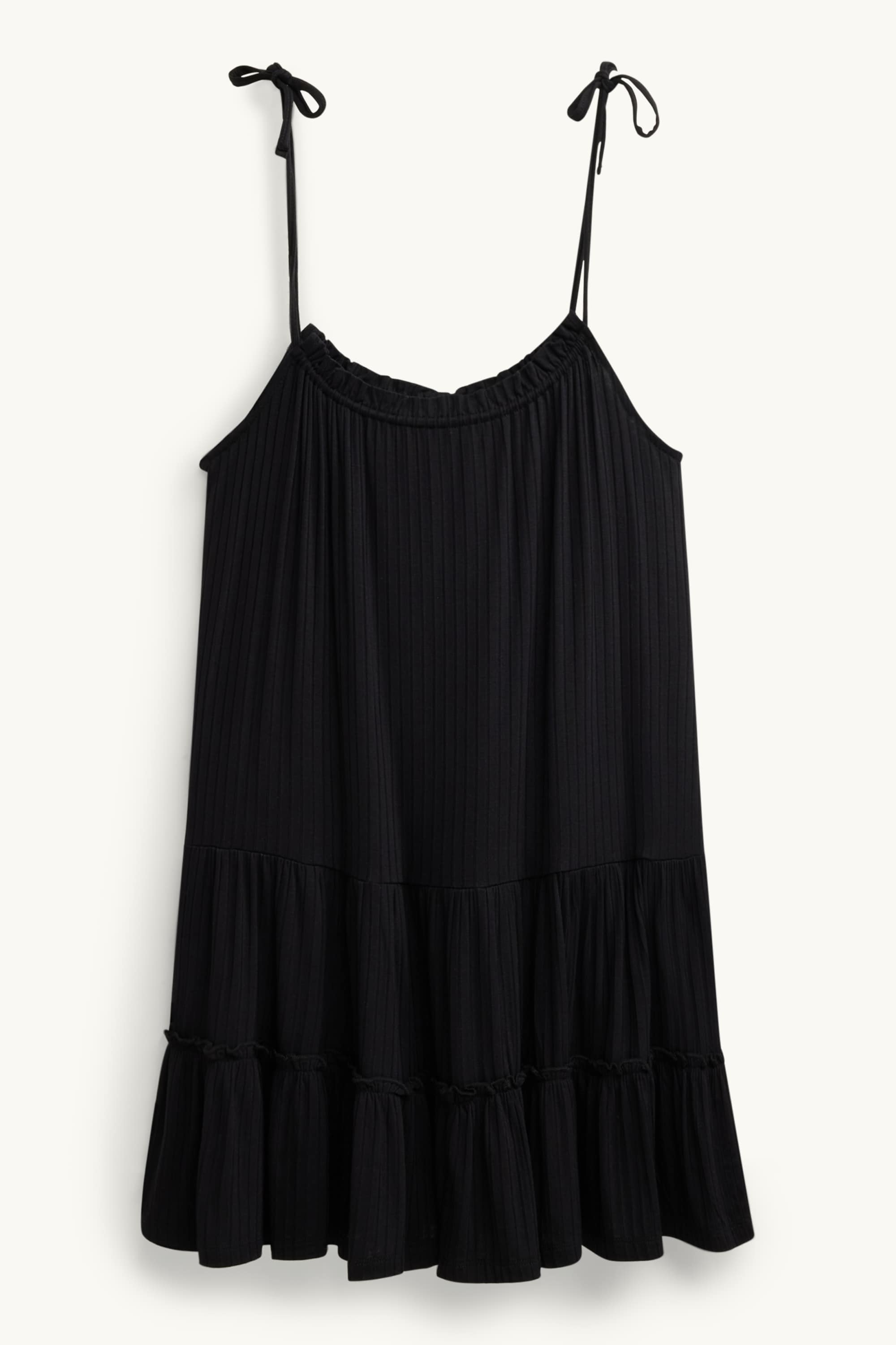 A-line dress - ribbed black
