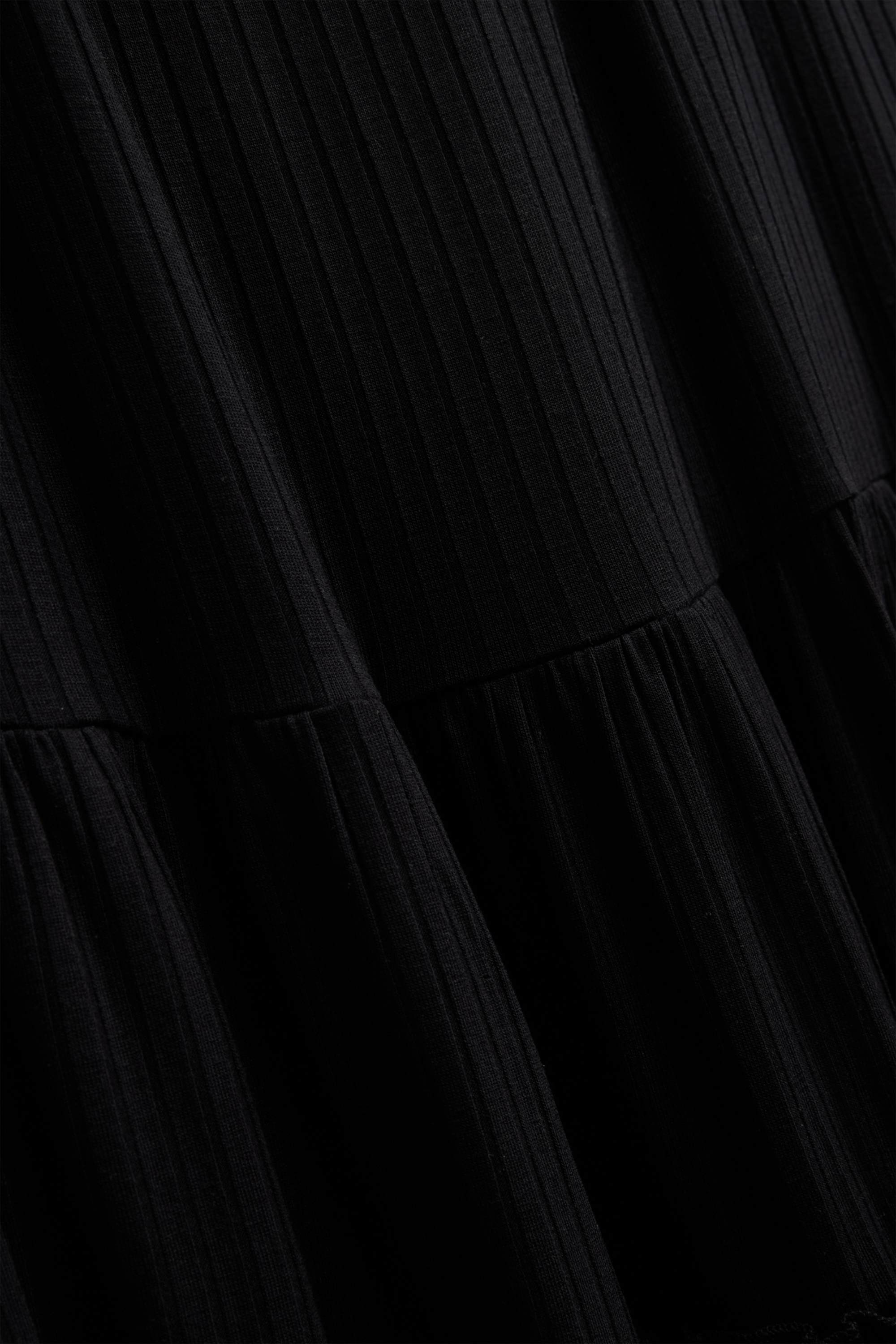 A-line dress - ribbed black