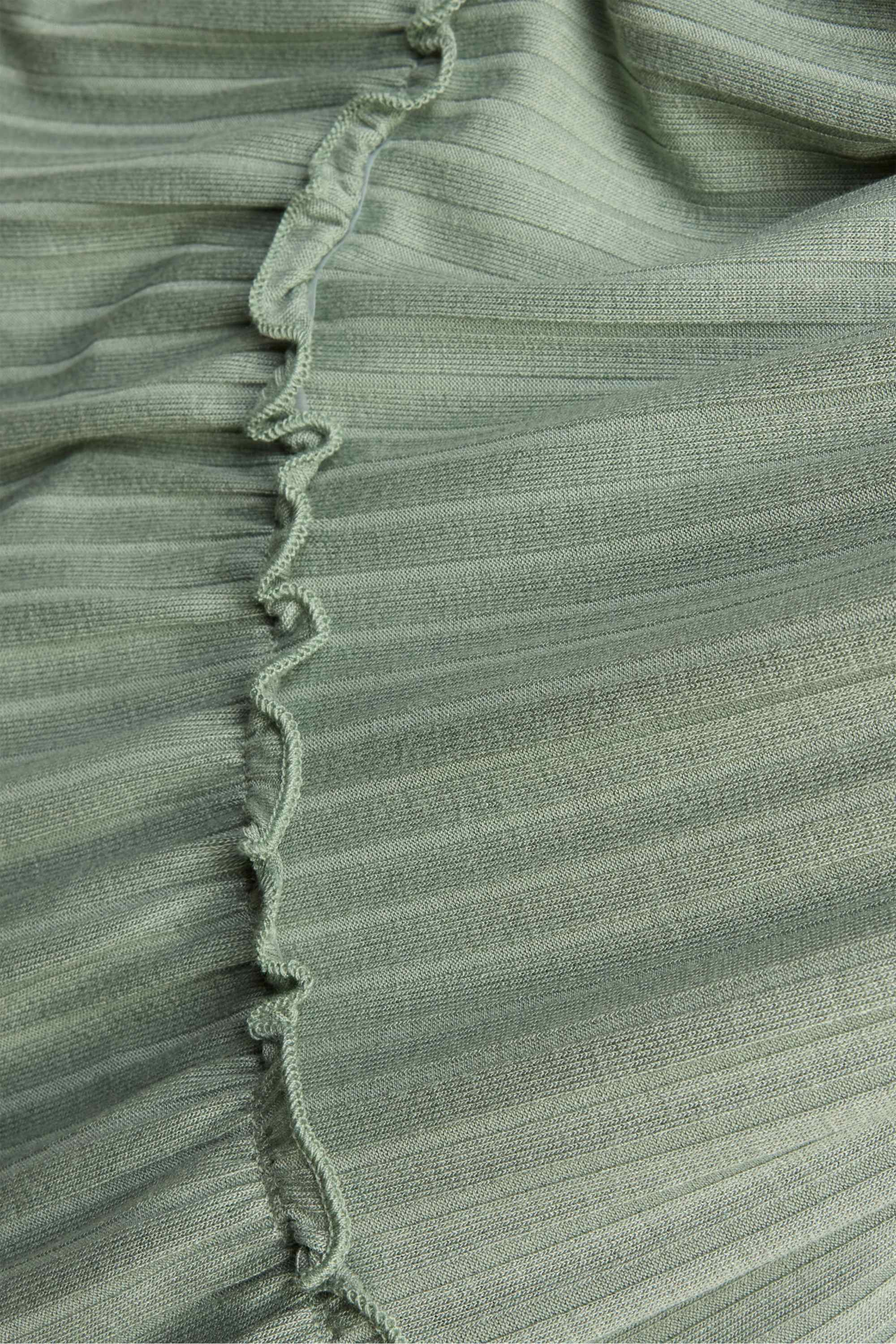 A-line dress - ribbed light green