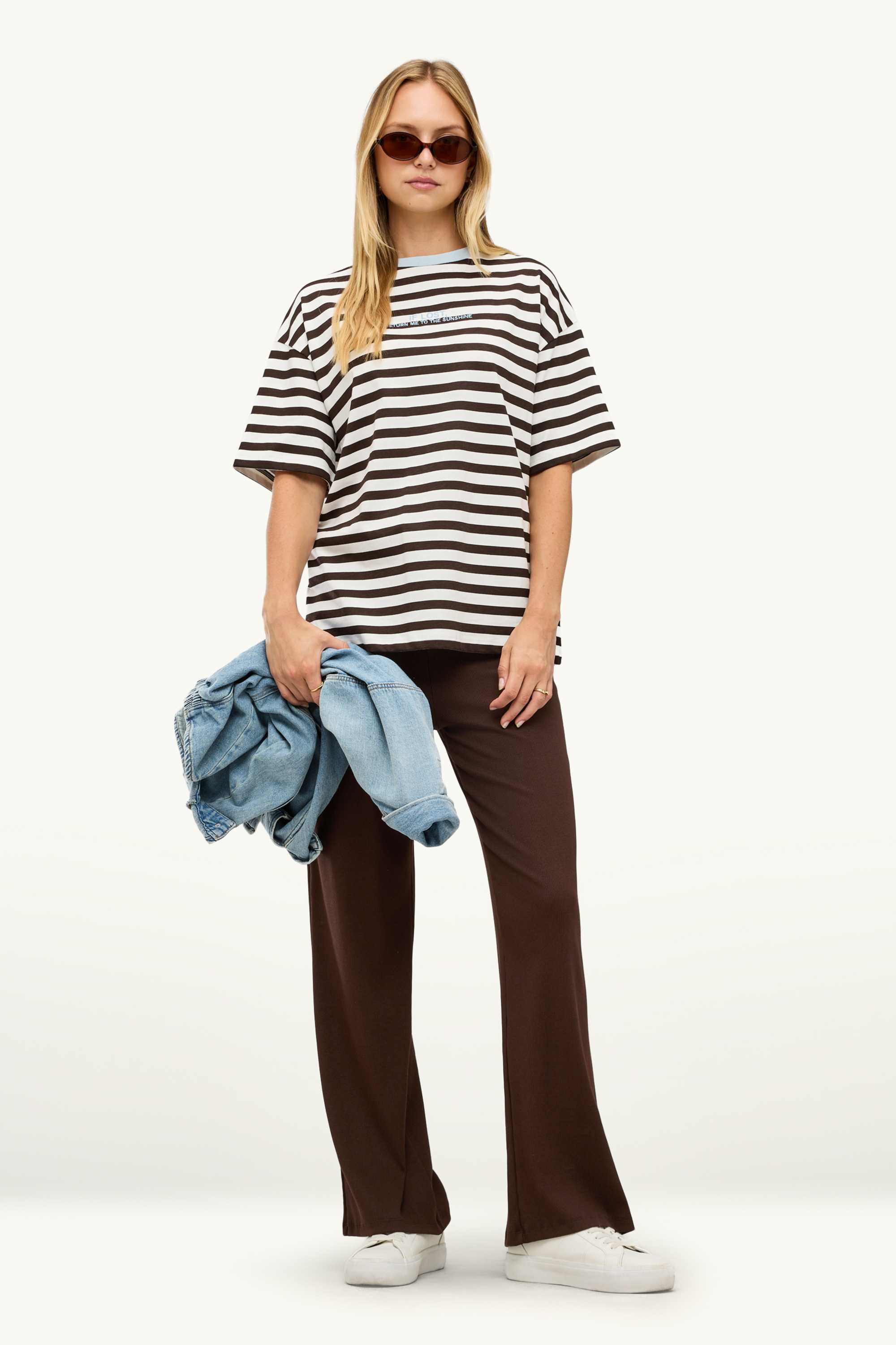 Joggers - ribbed brown