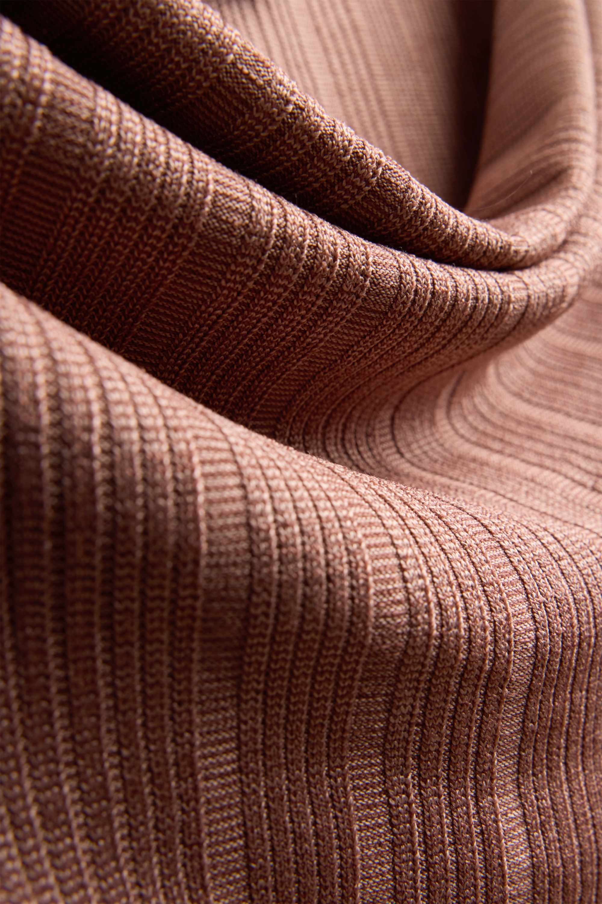 Top - striped - textured dark rose
