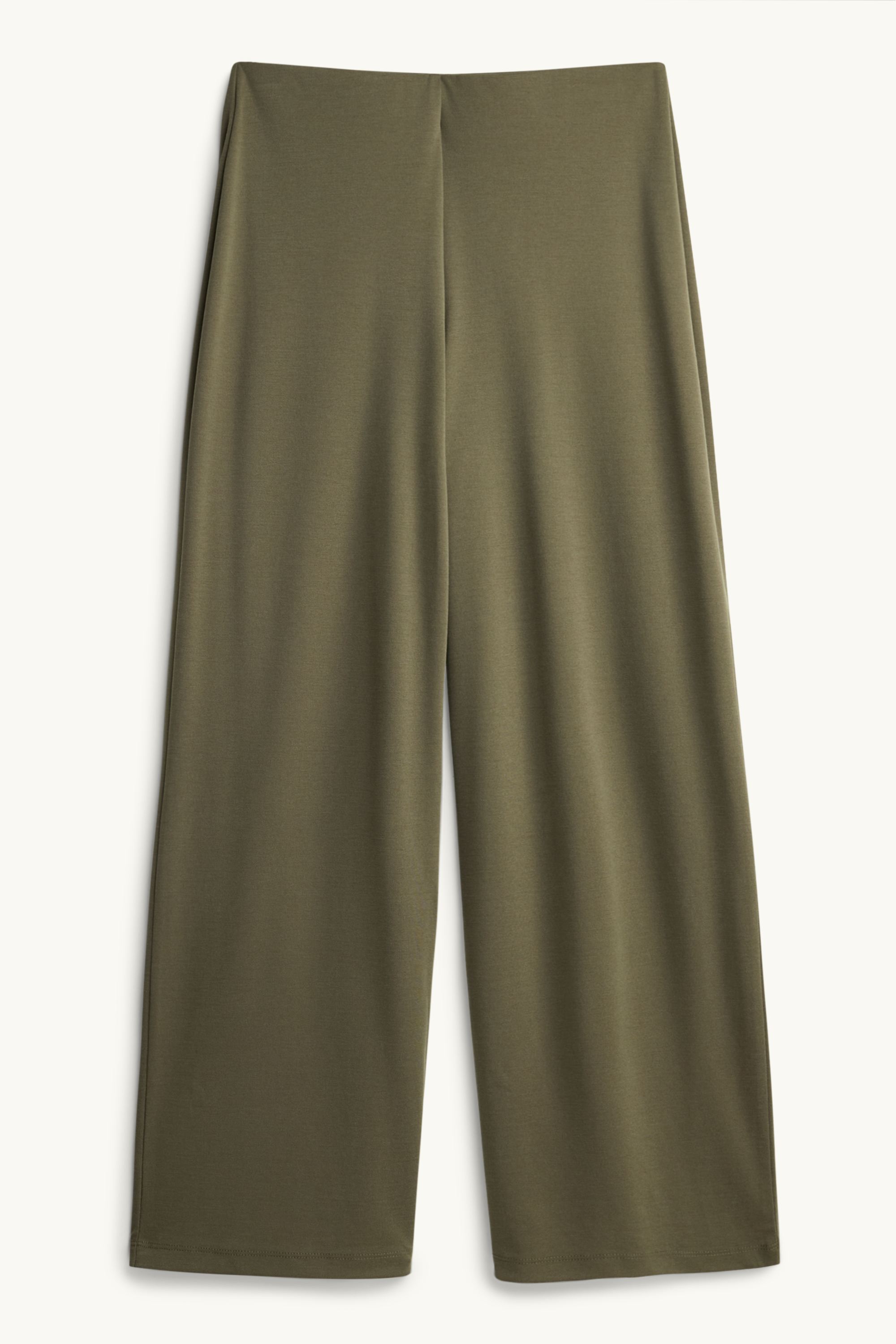 Cloth trousers - mid-rise waist - palazzo khaki