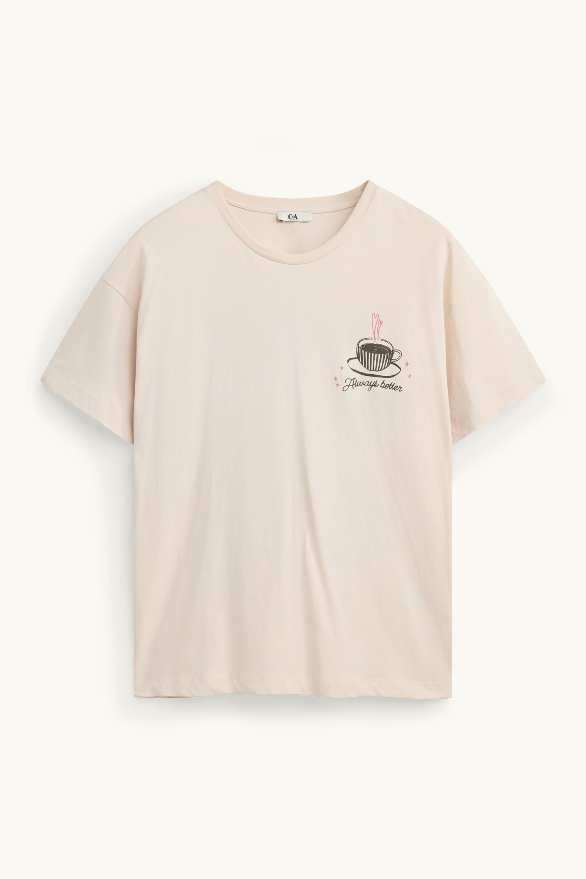 T-shirt - oversized beige