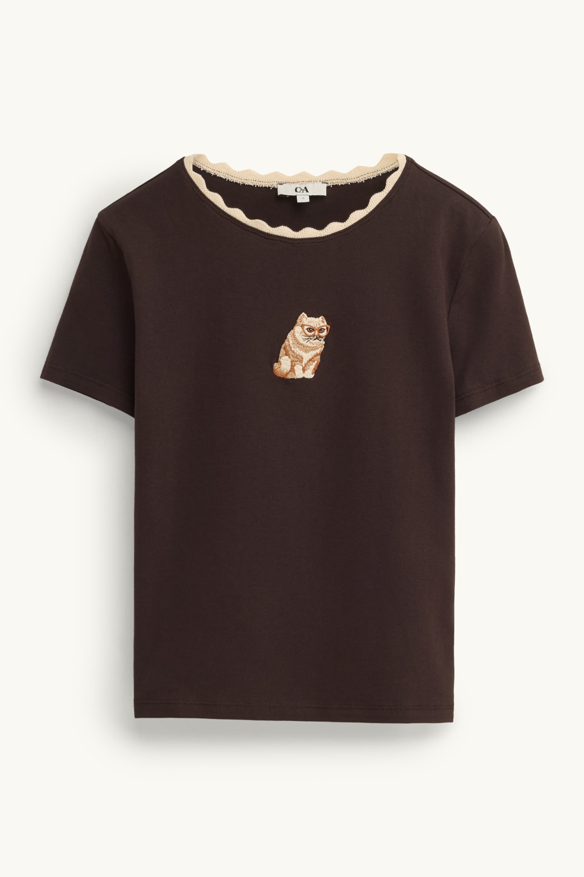 T-shirt - slim fit brown