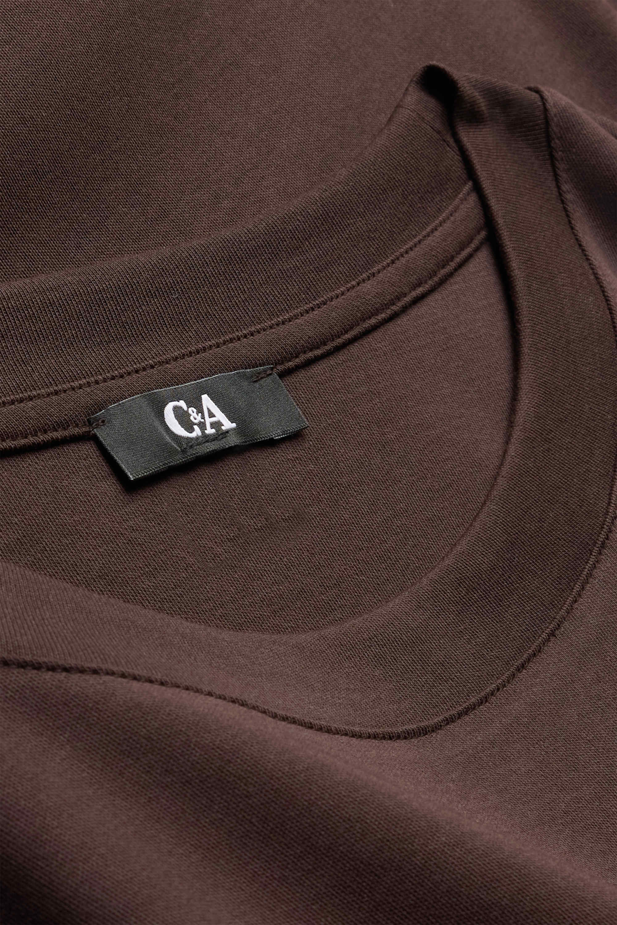 T-shirt dress dark brown