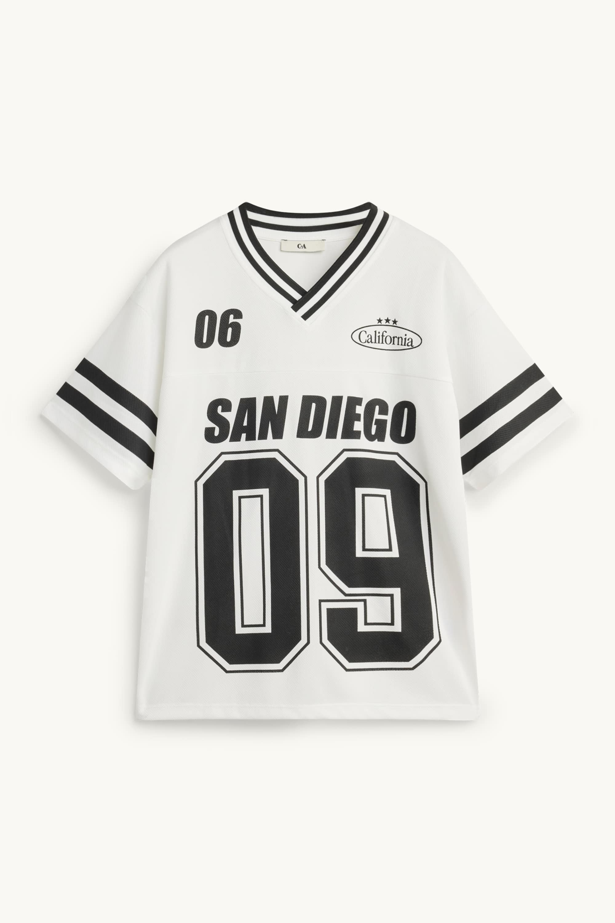 San Diego - short sleeve T-shirt - oversized white / black