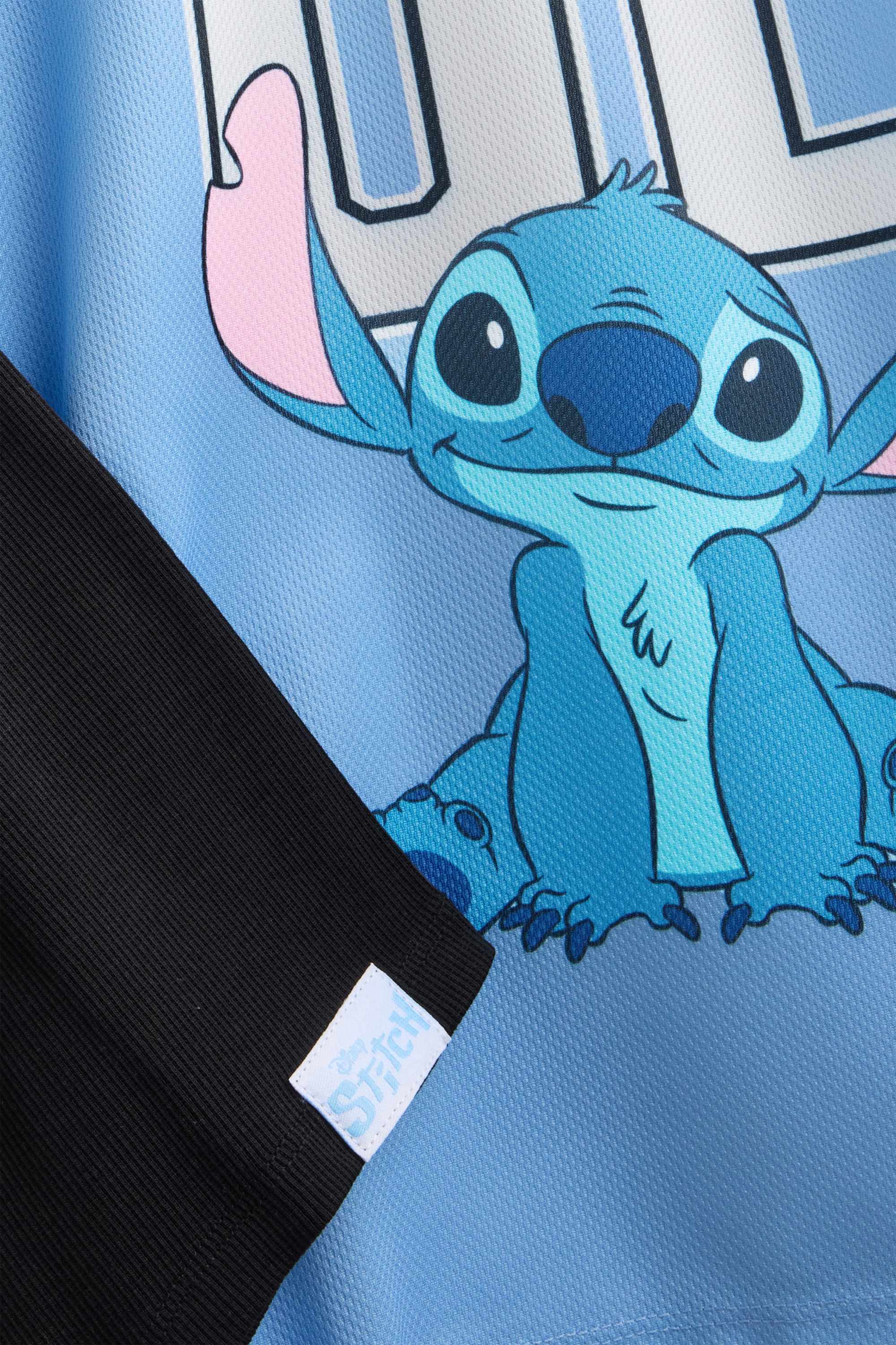 Lilo & Stitch - set - short sleeve T-shirt and cycling shorts - 2 piece blue / black