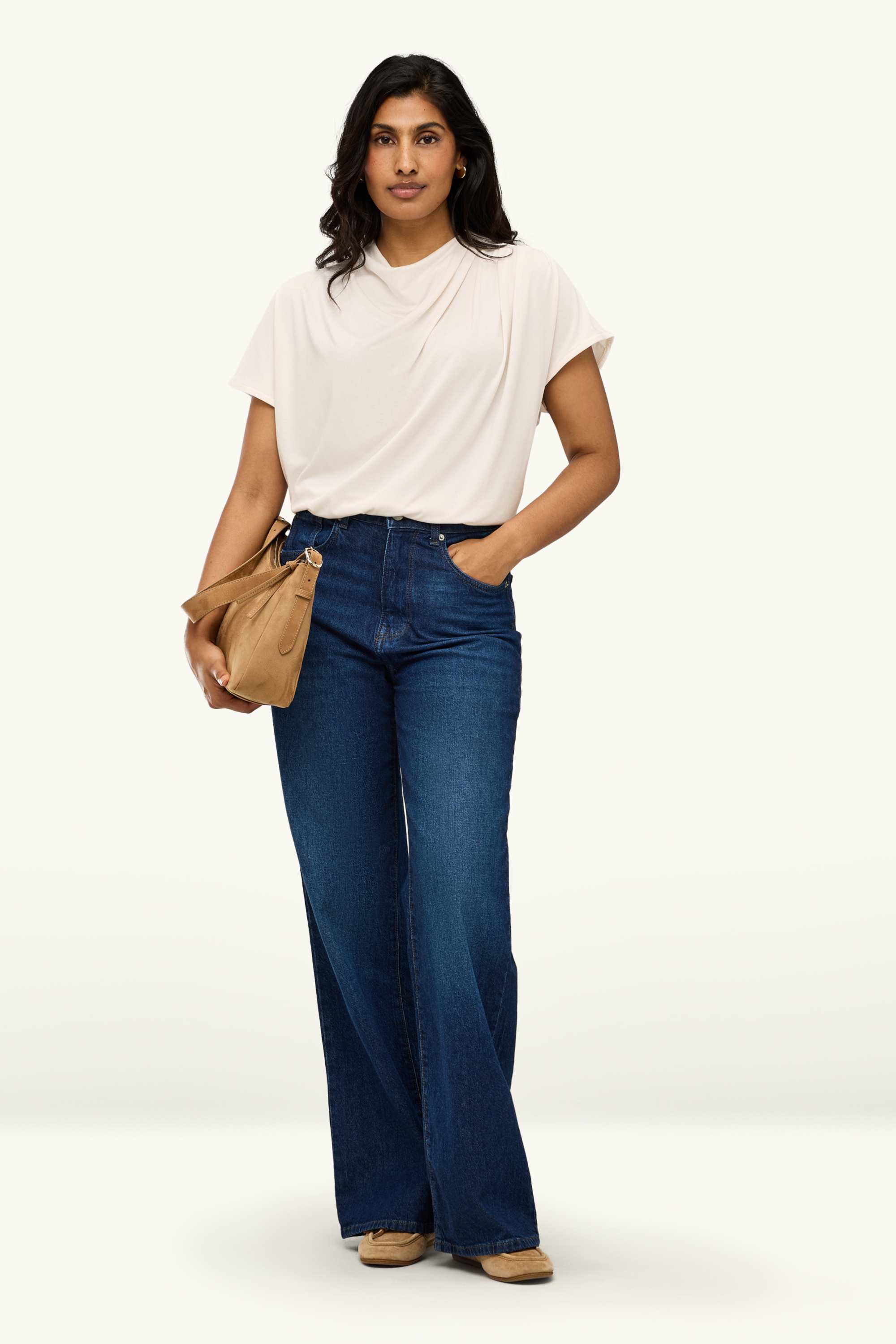 T-shirt - regular fit cremewhite