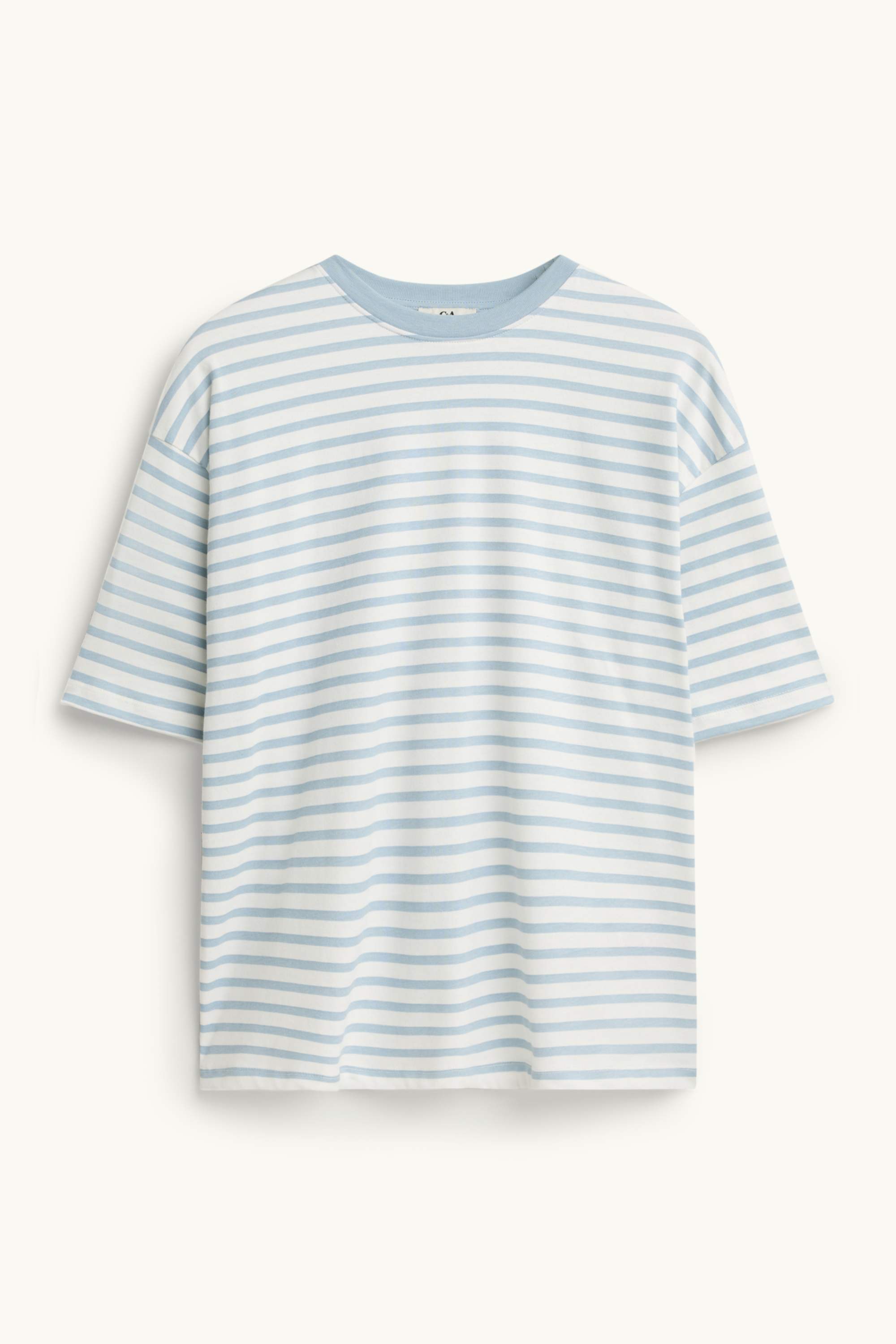 T-shirt - oversized - striped white / light blue
