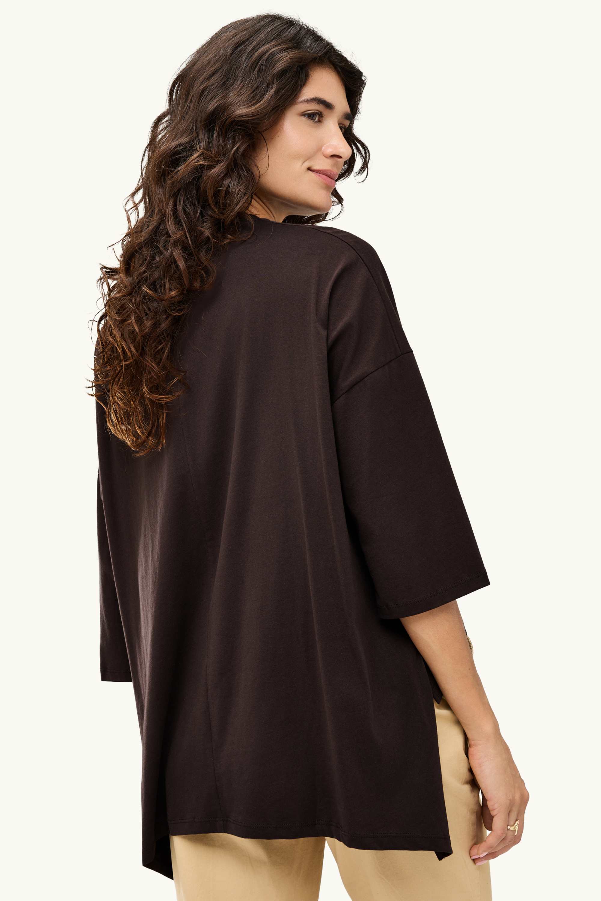 T-shirt - regular fit dark brown