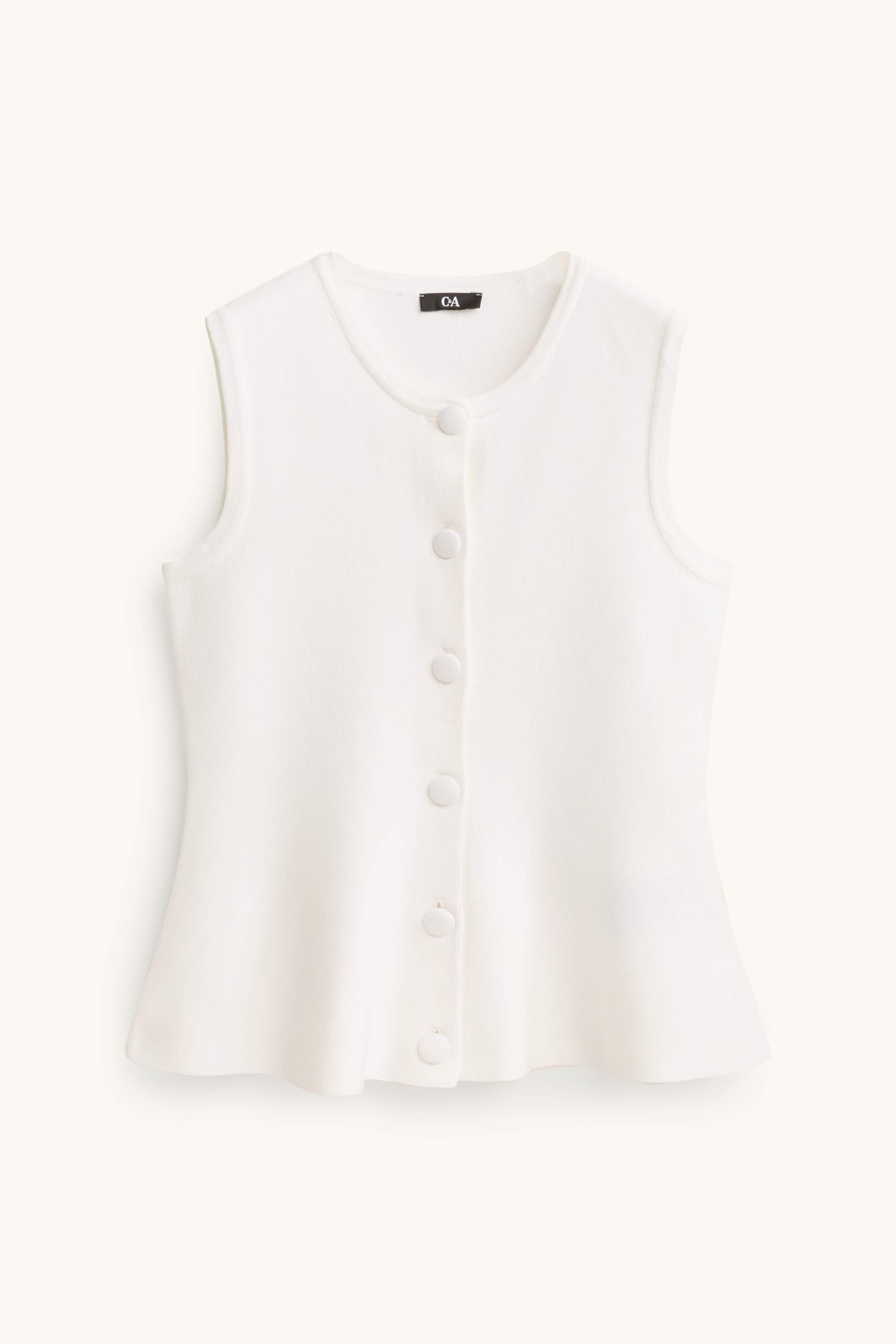 Knitted waistcoat white