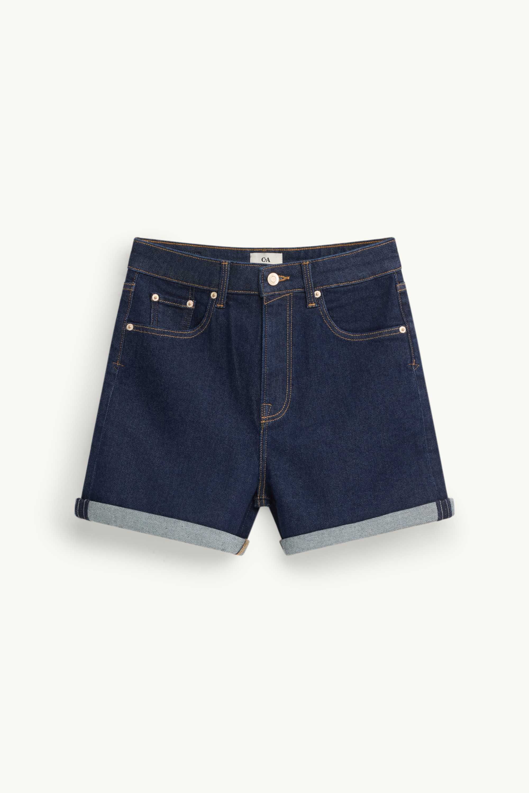 Mom shorts - high waist blue denim