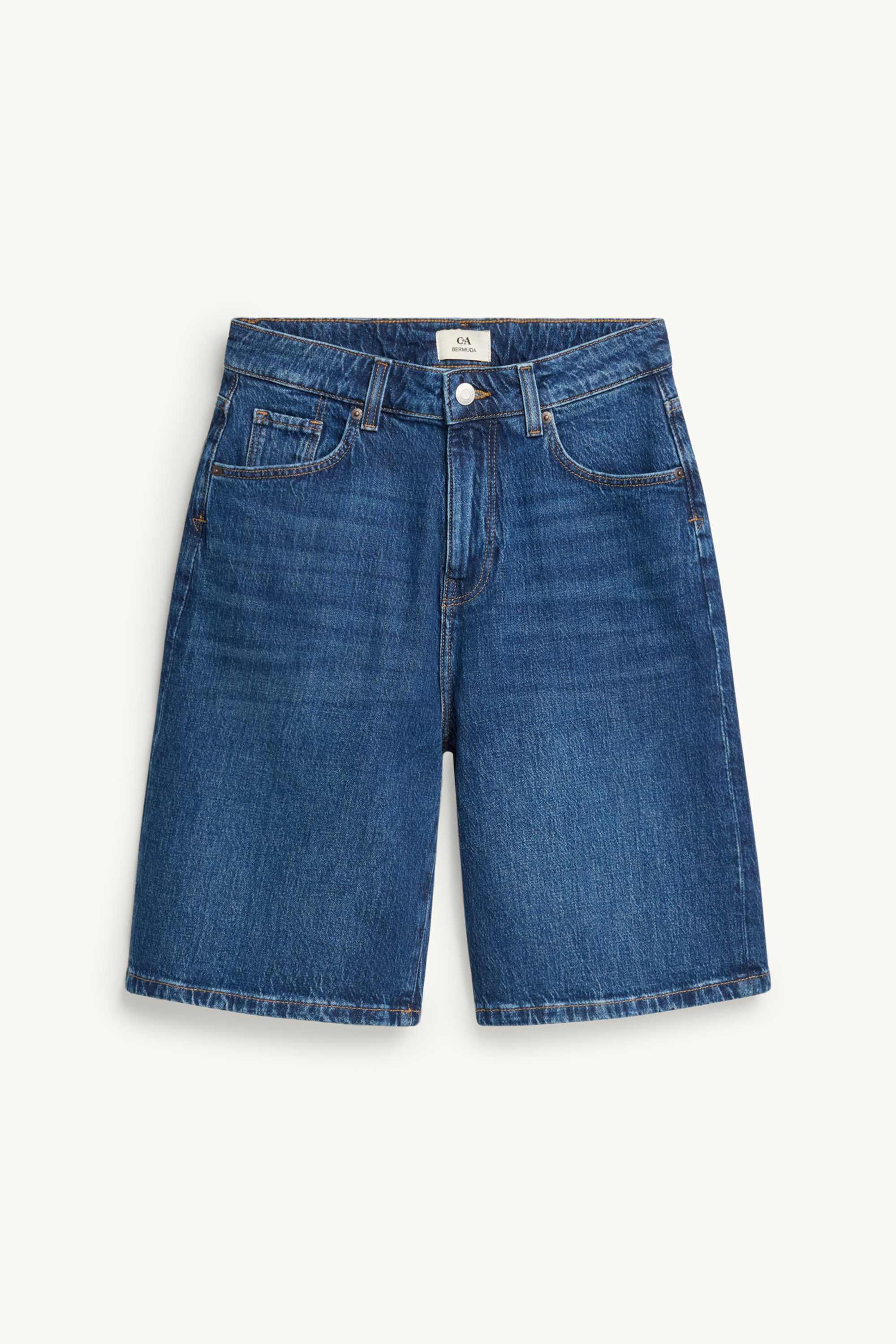 Jorts - high waist blue denim (3)