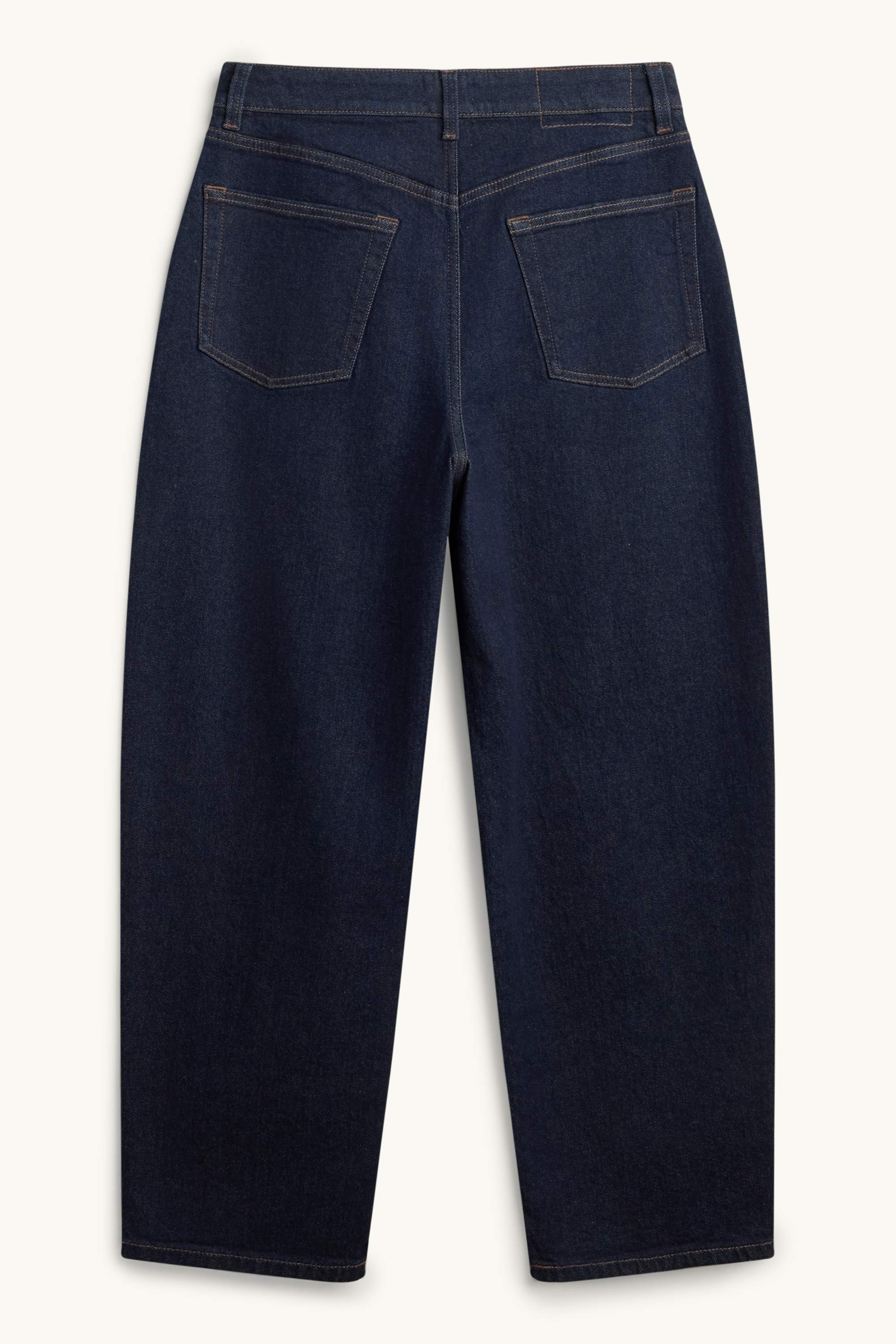 Barrel jeans - high waist denim-dark blue