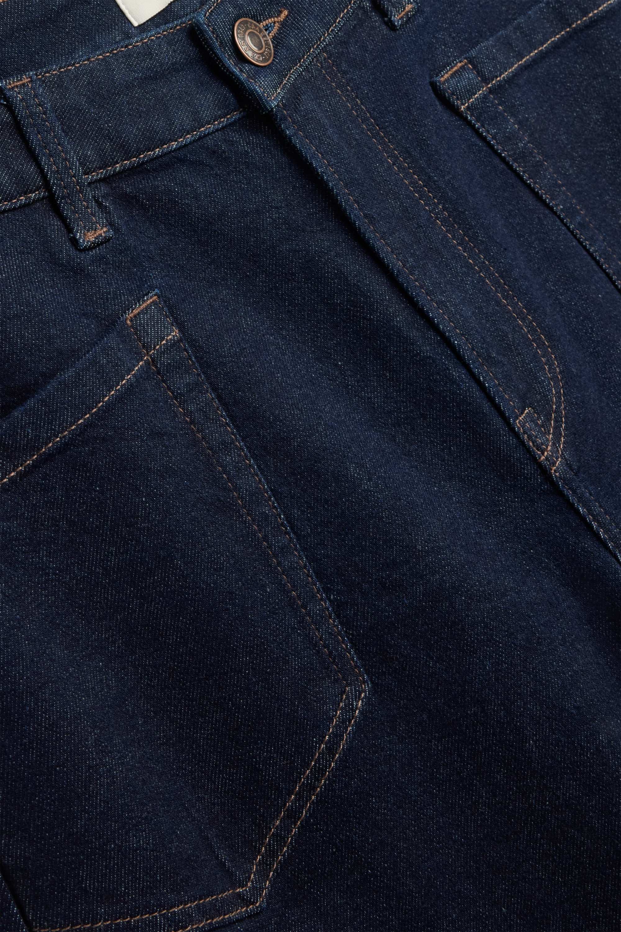 Barrel jeans - high waist denim-dark blue