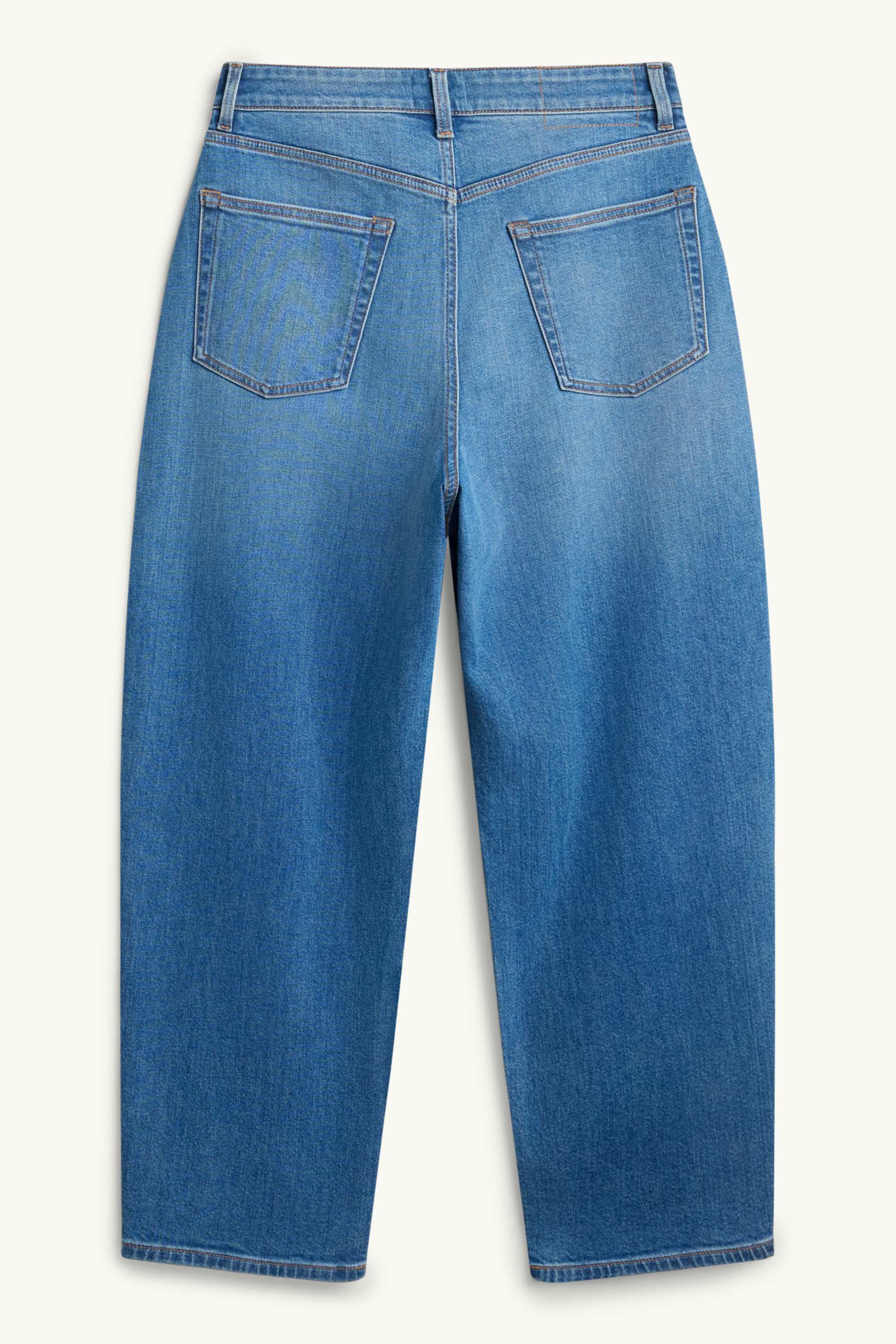 Barrel jeans - high waist blue denim