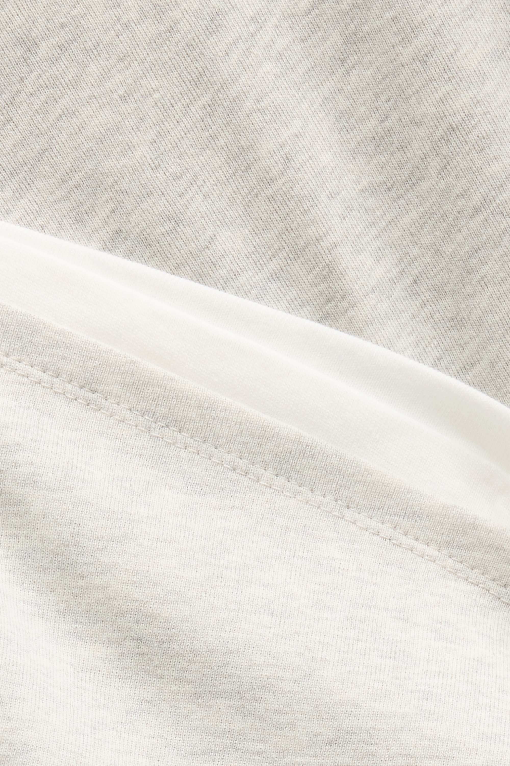Long sleeve top - regular fit - 2-in-1 look light gray-melange