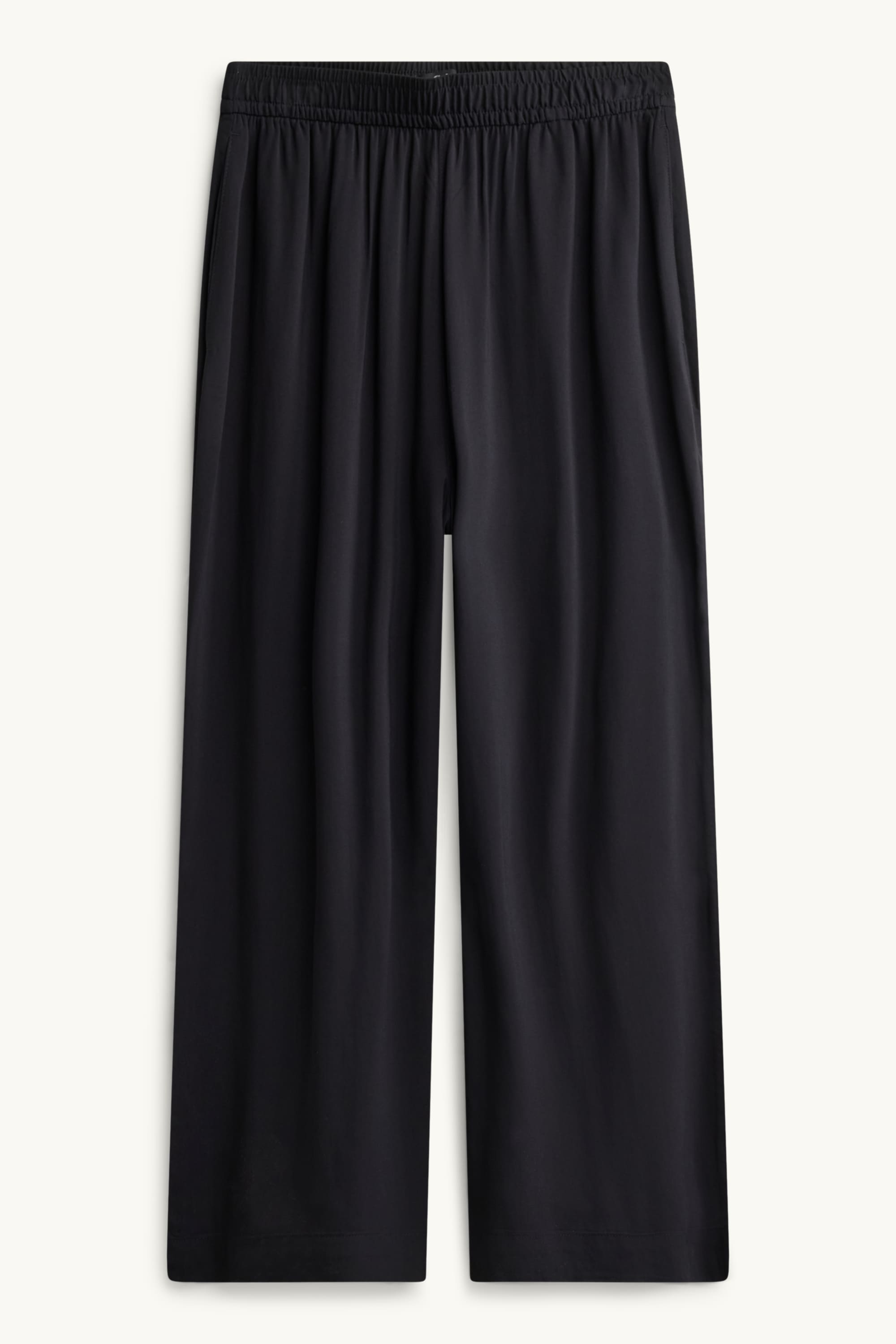 Cropped cloth trousers - high waist - palazzo black
