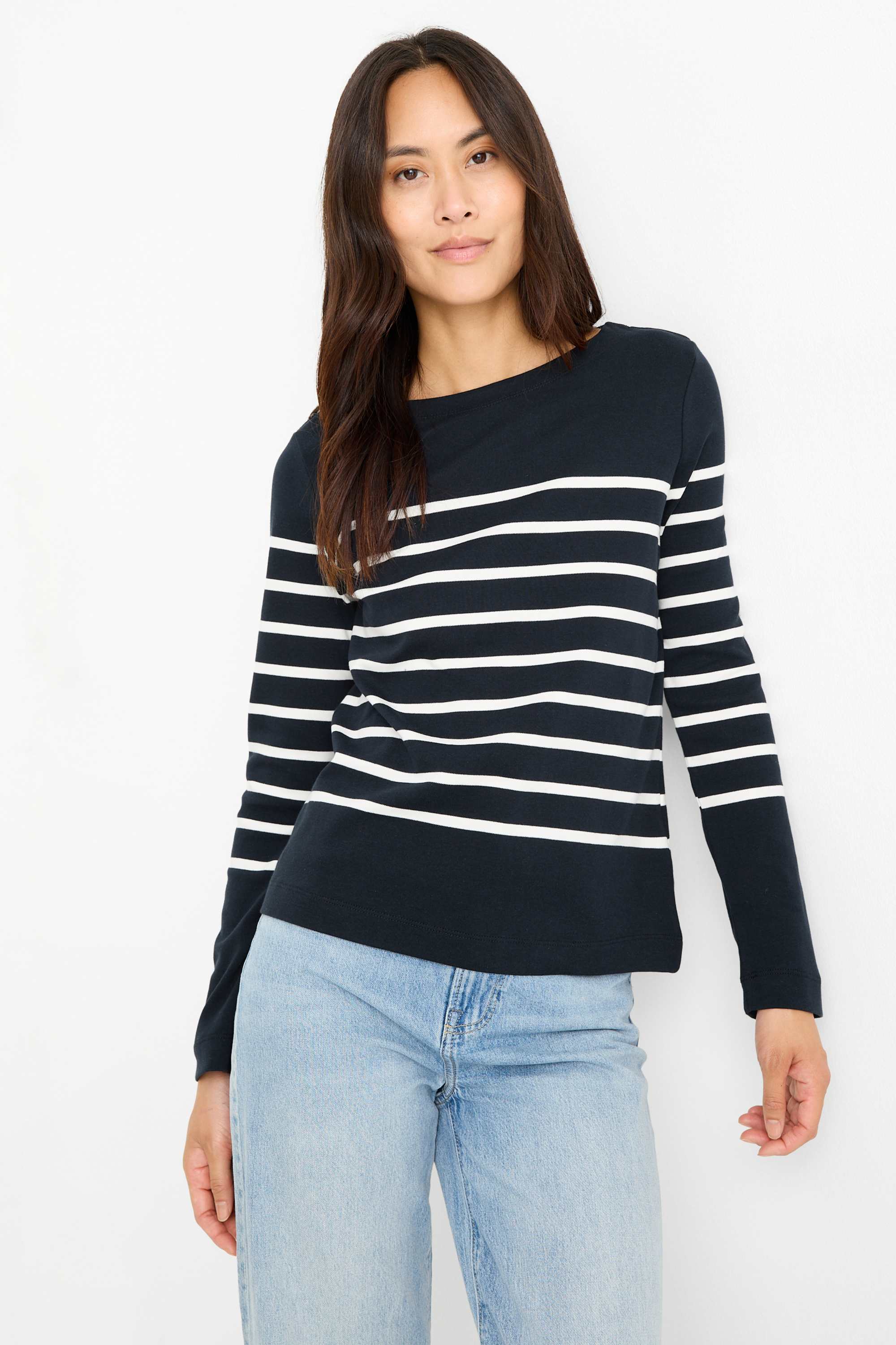 Multipack of 2 - long sleeve top dark blue / white