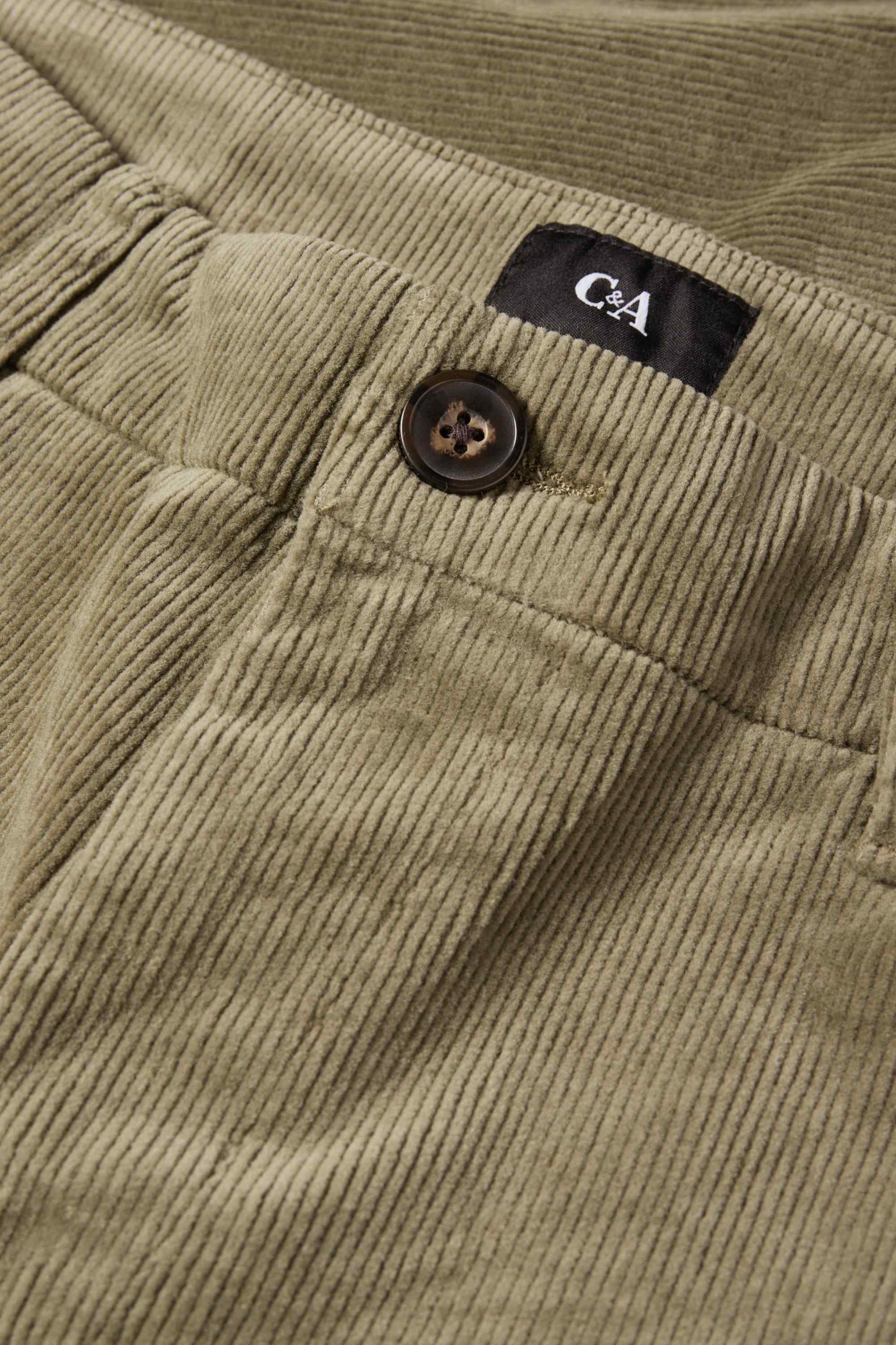 Corduroy chinos - regular fit khaki
