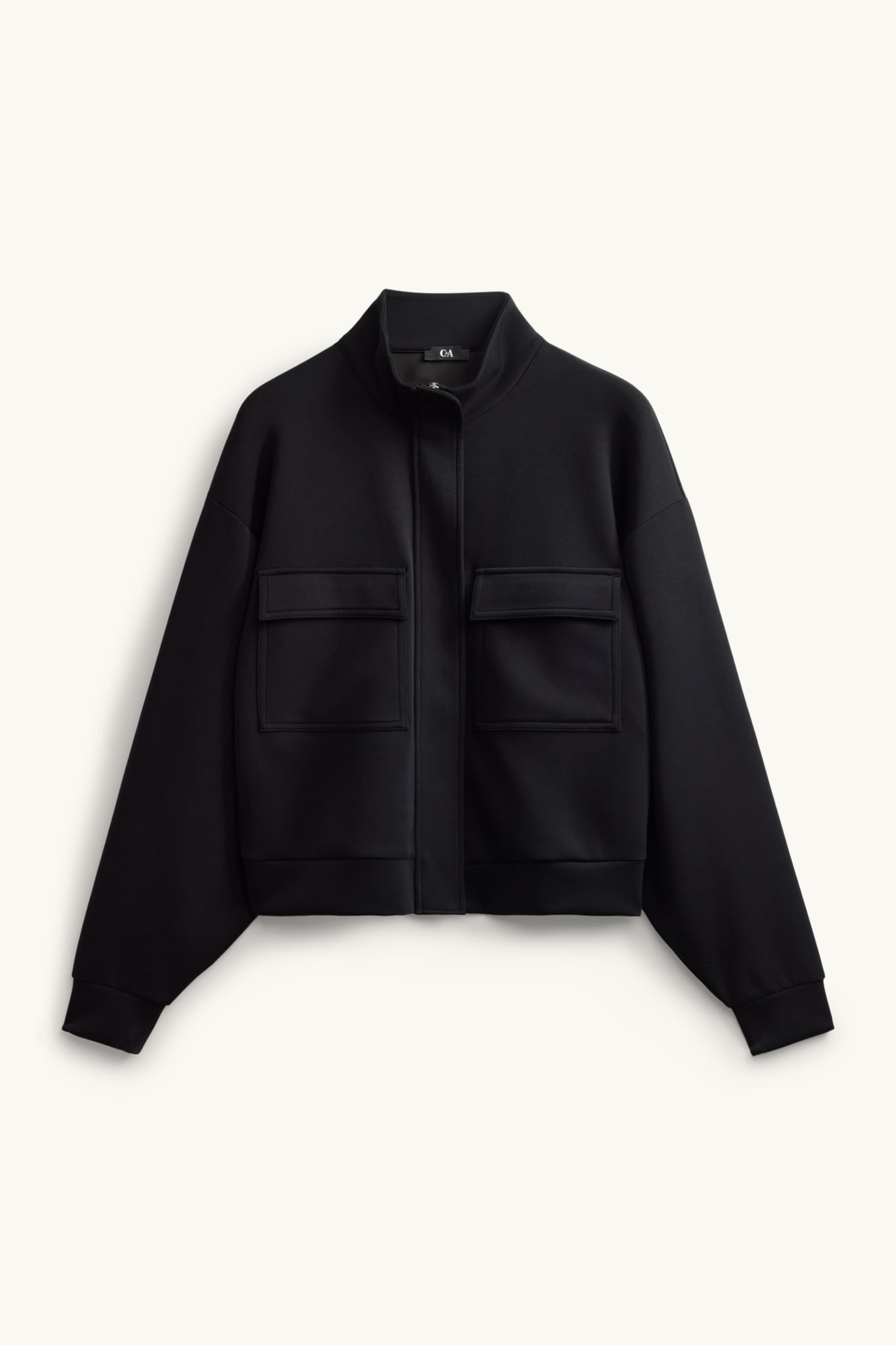 Zip-through sweatshirt black