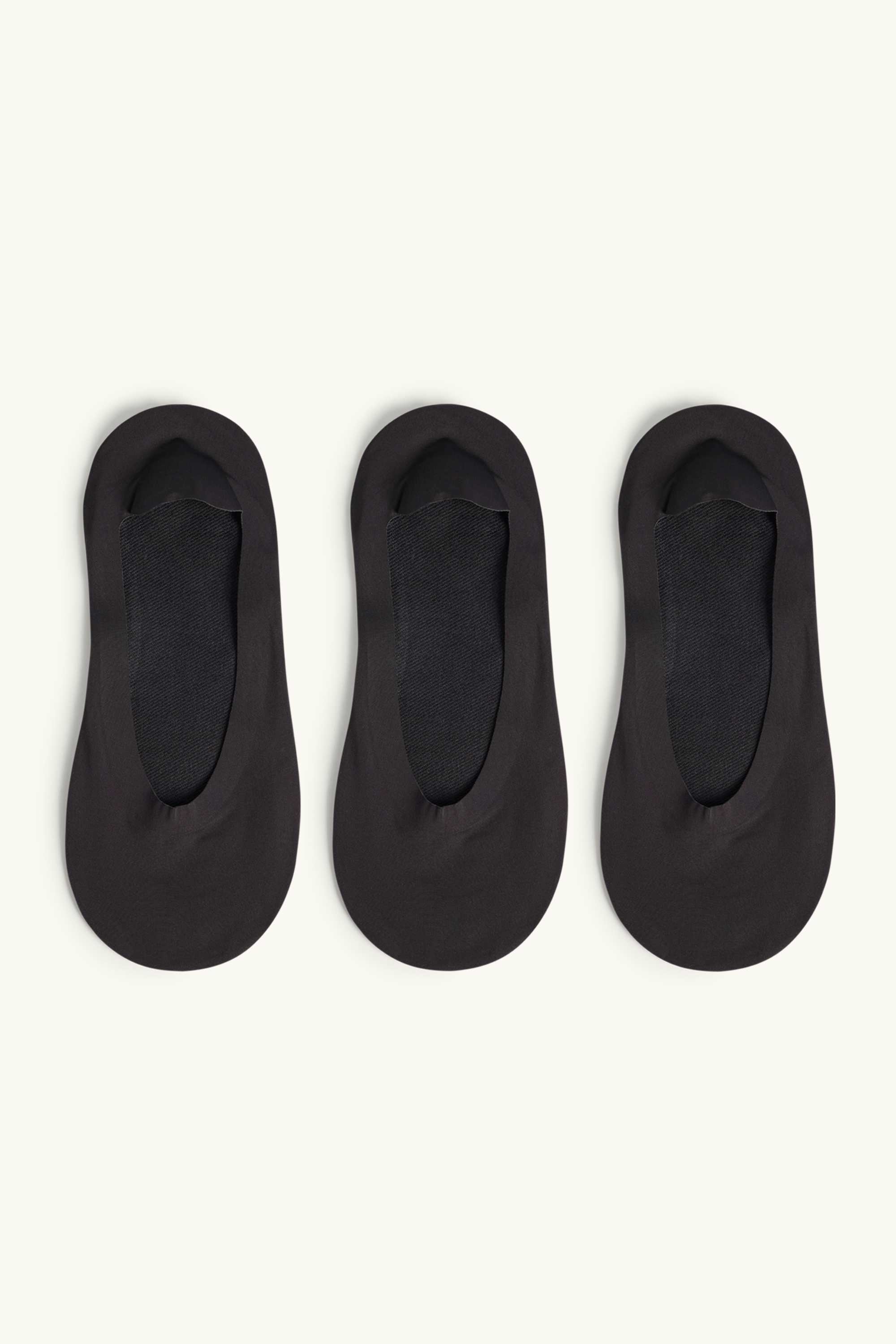 Multipack of 3 - footsies black