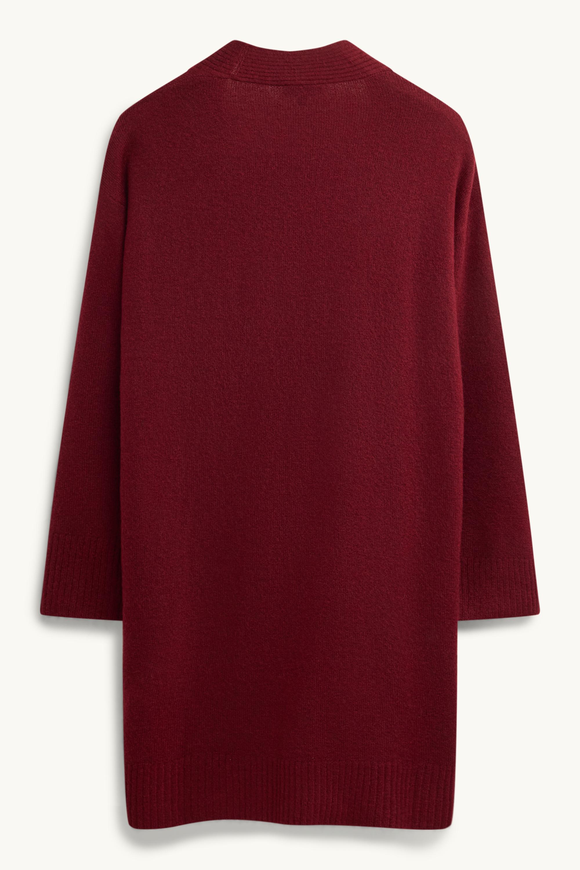 Long cardigan bordeaux