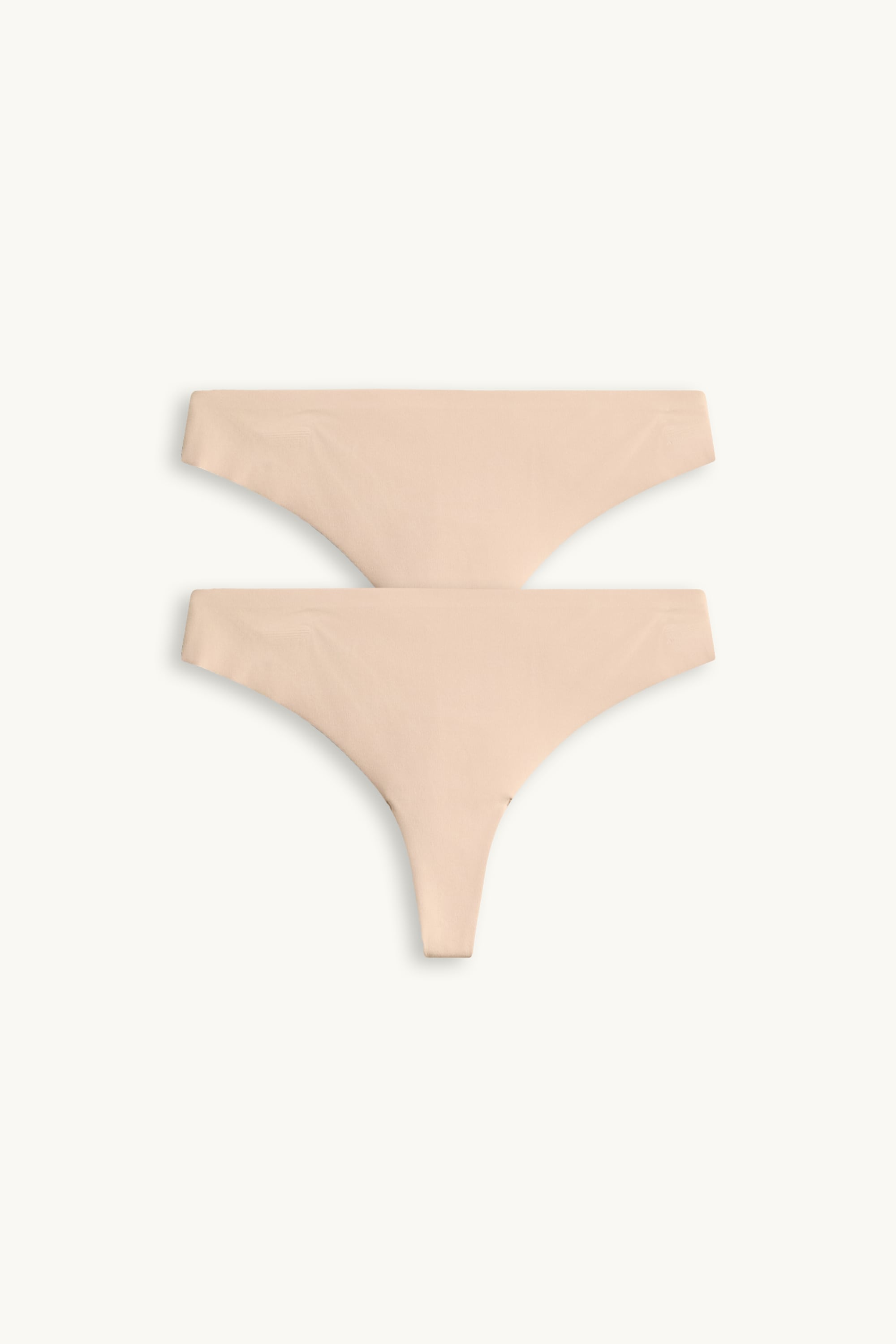 Multipack of 2 - no-VPL thong beige