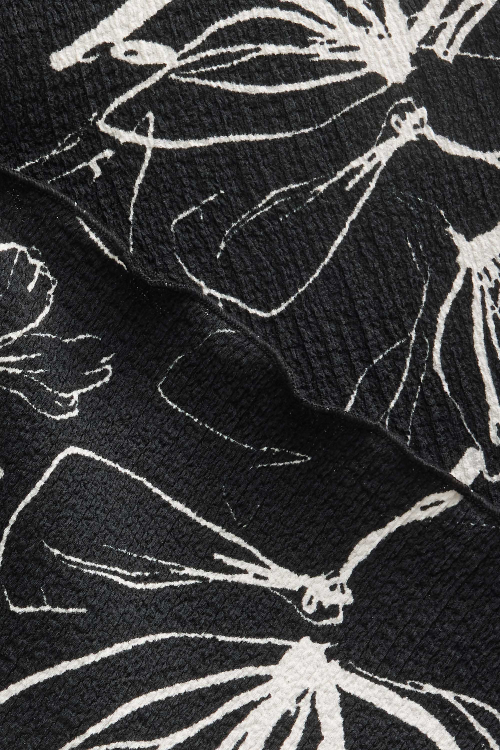 T-shirt - regular fit - floral black / white