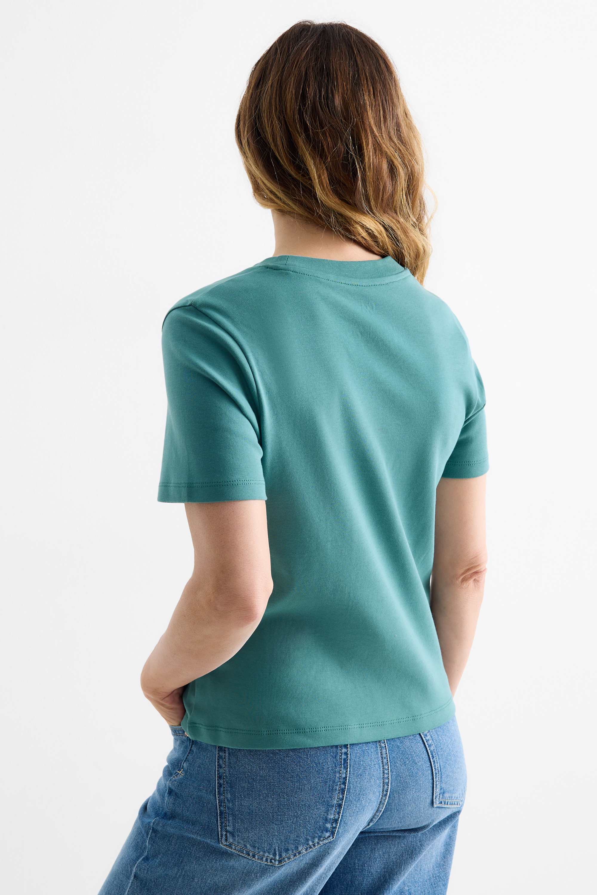 T-shirt - slim fit turquoise