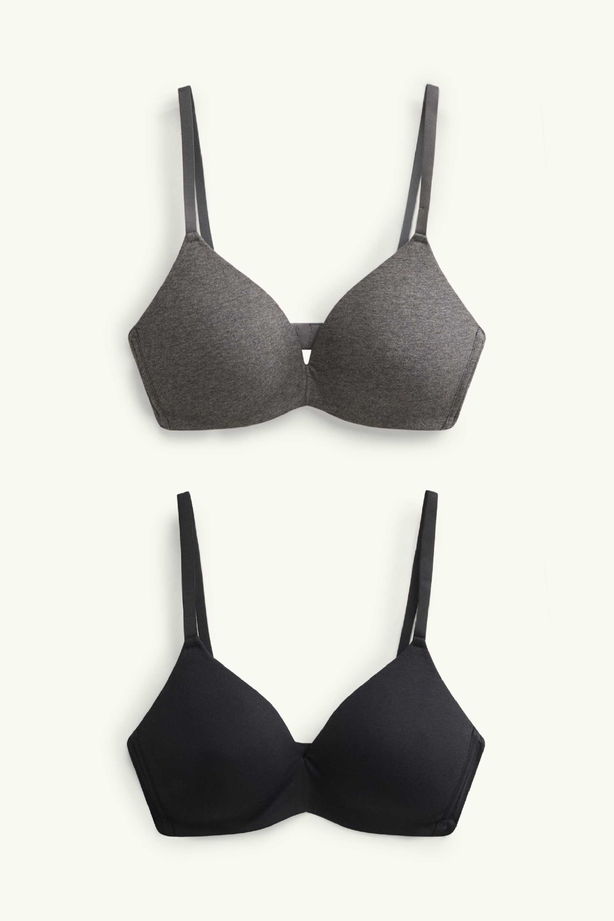 Multipack of 2 - non-wired bra - padded gray / black (3)