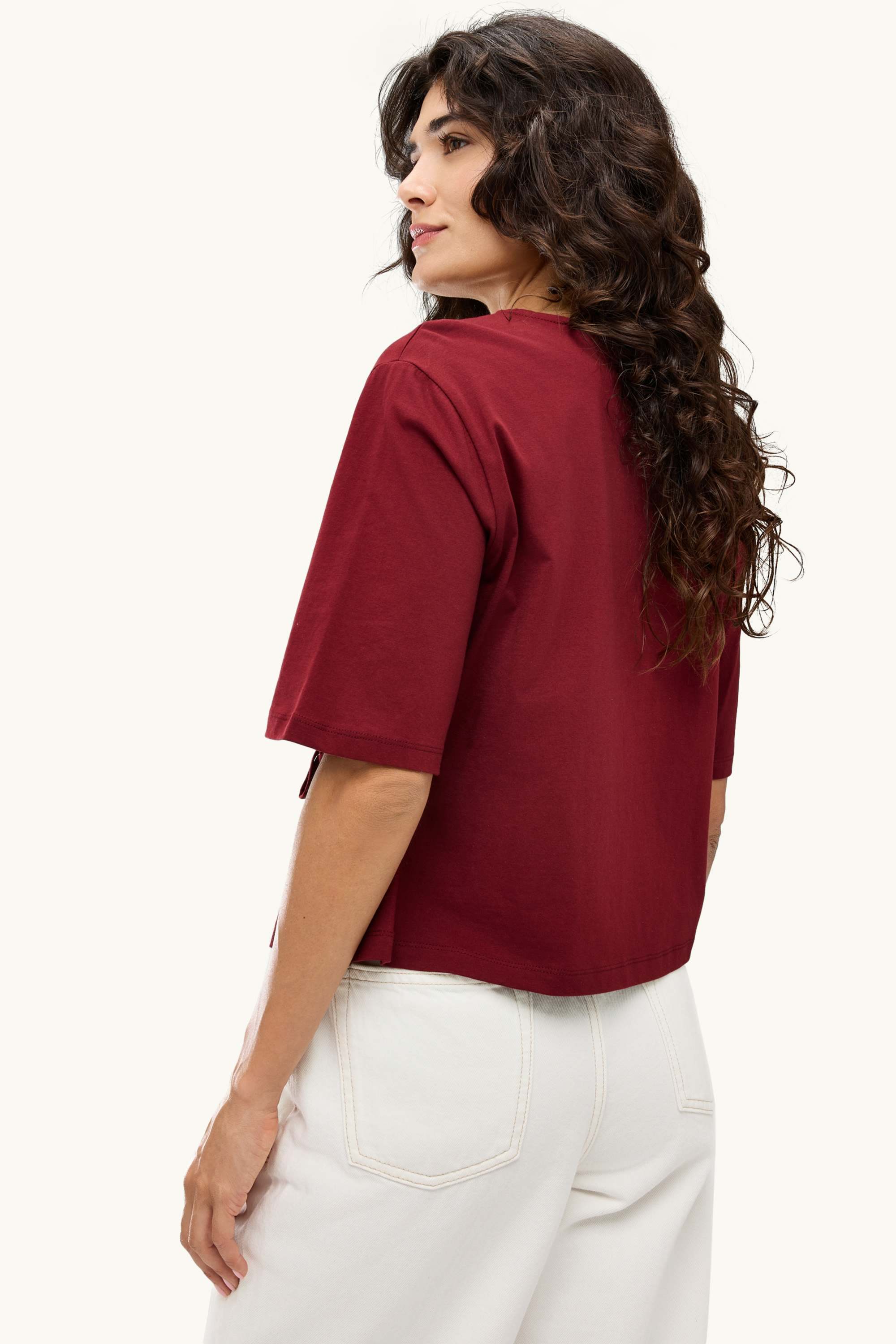 T-shirt - relaxed fit bordeaux