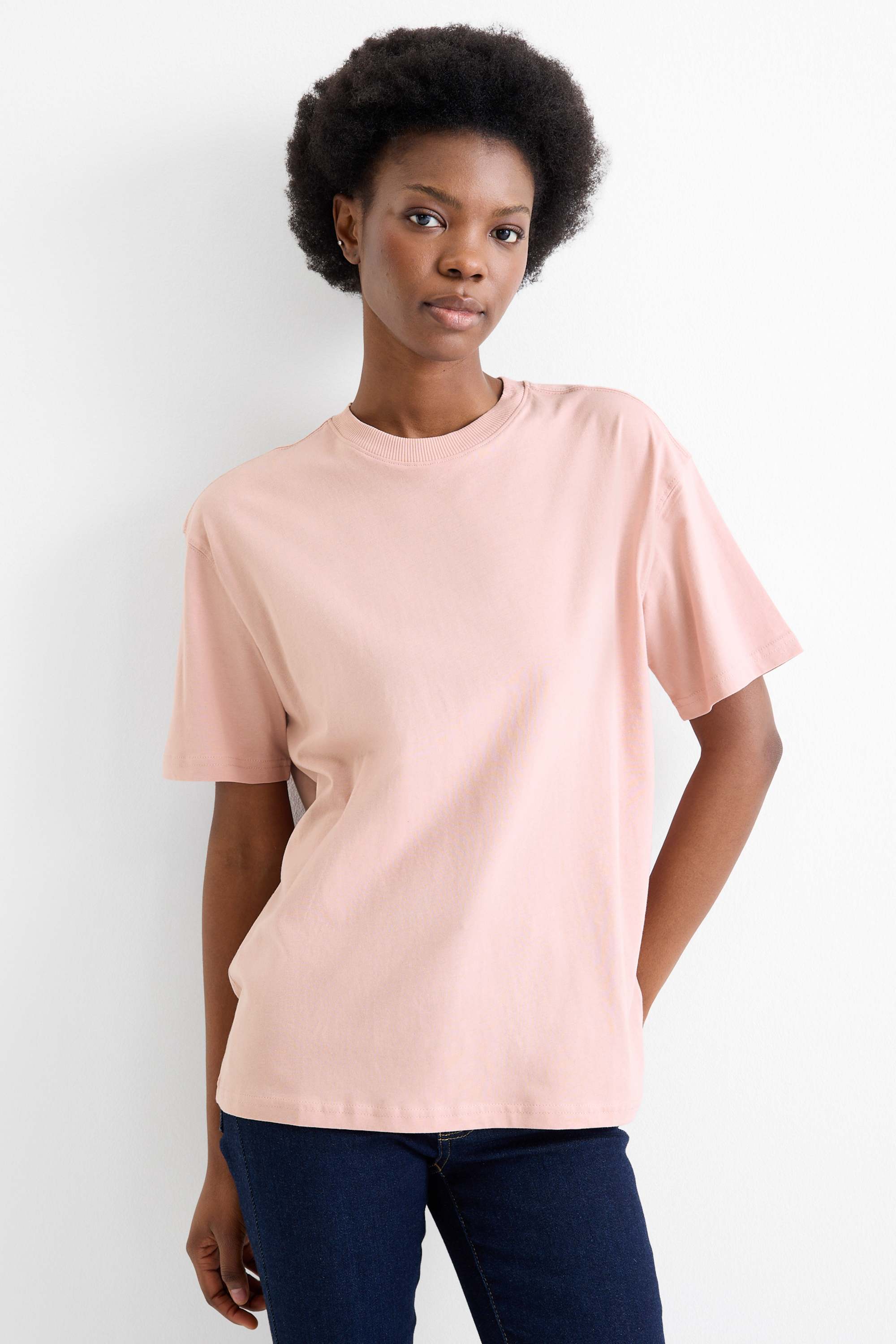 T-shirt - oversized rose
