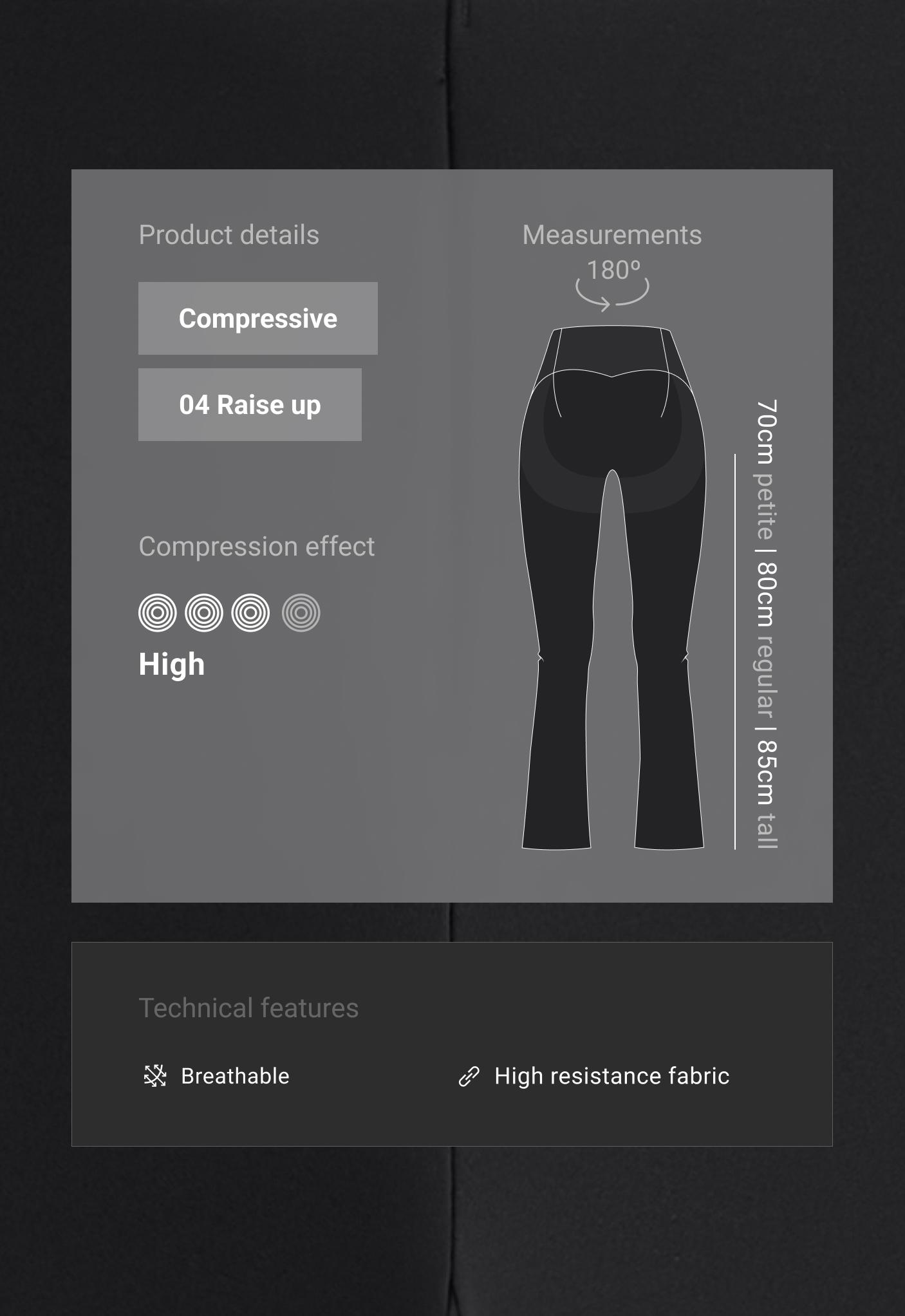 High-rise Compressive Raise Up flare trousers - BLACK