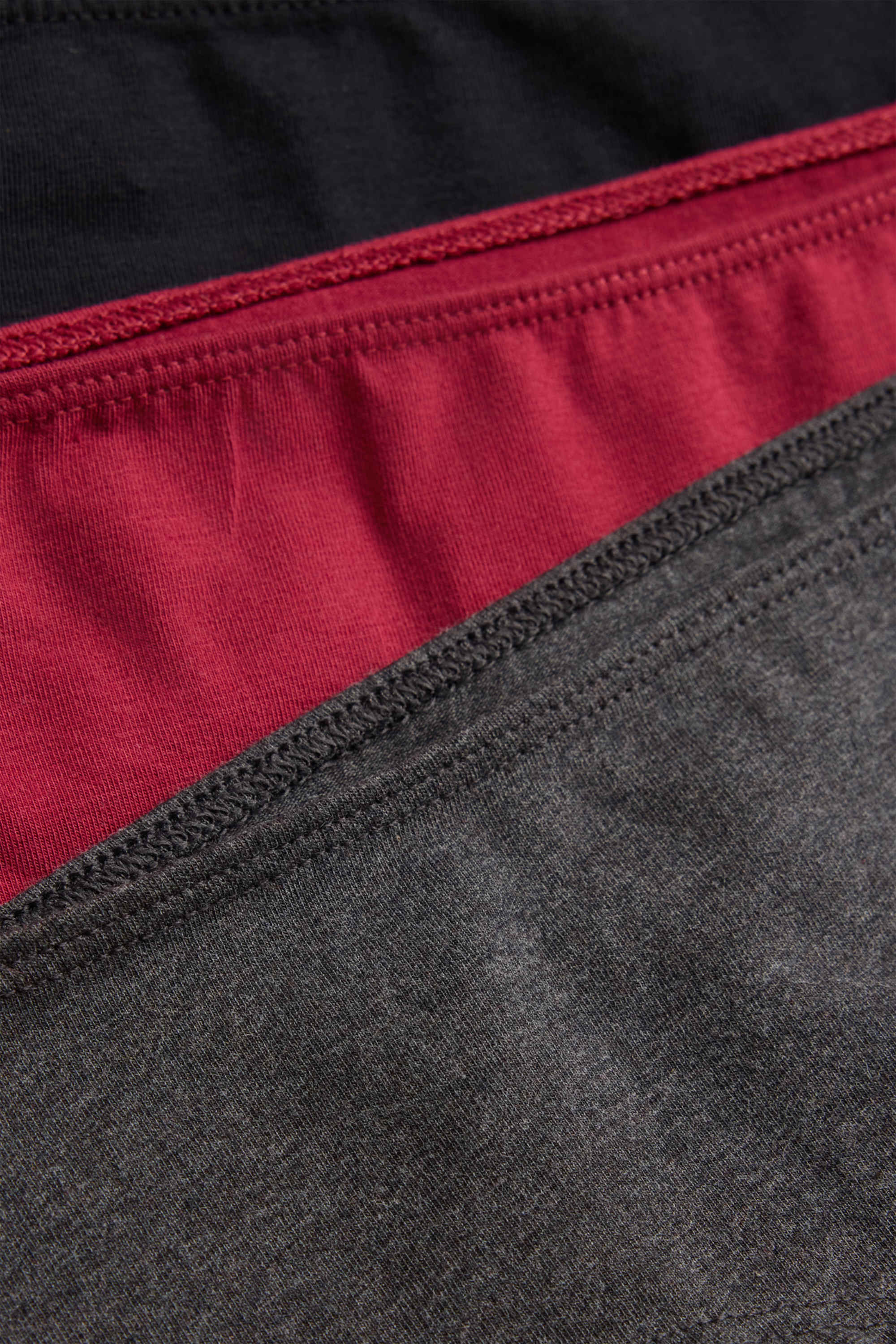 Multipack of 3 - hipsters gray / dark red