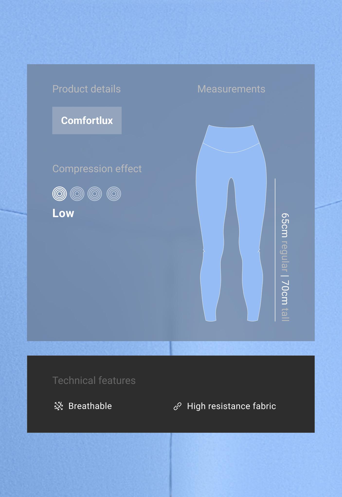 Comfortlux high-waisted ankle-length leggings - PALE LAVENDER BLUE