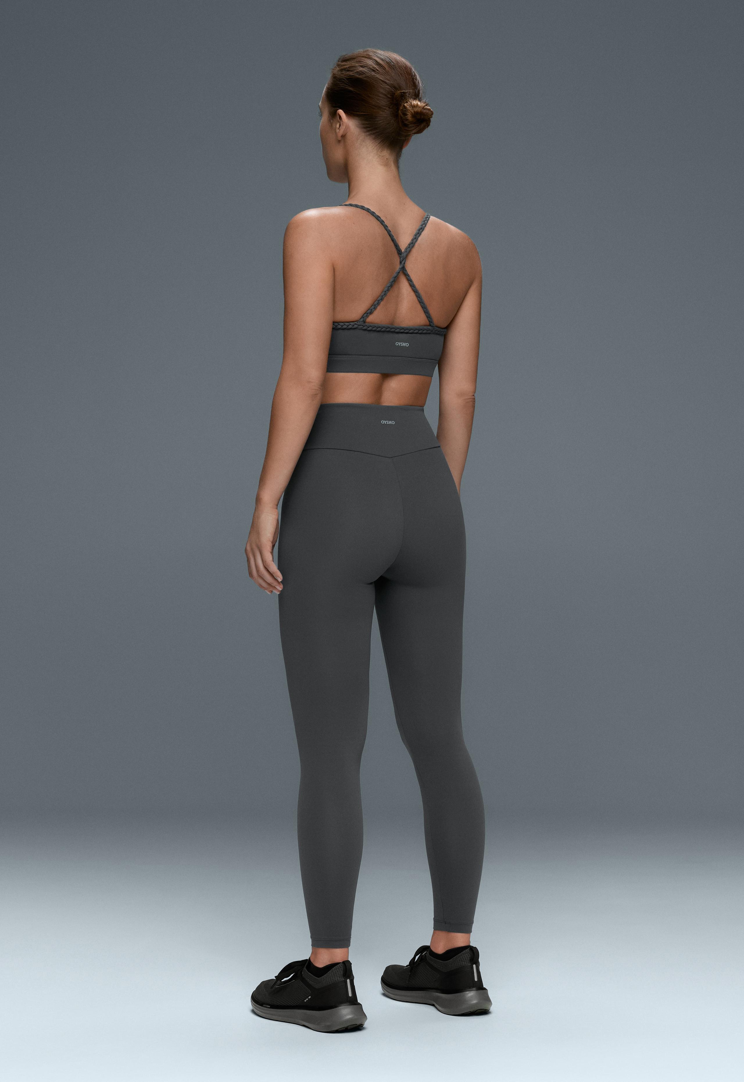 Comfortlux high-waisted ankle-length leggings - STEEL GREY