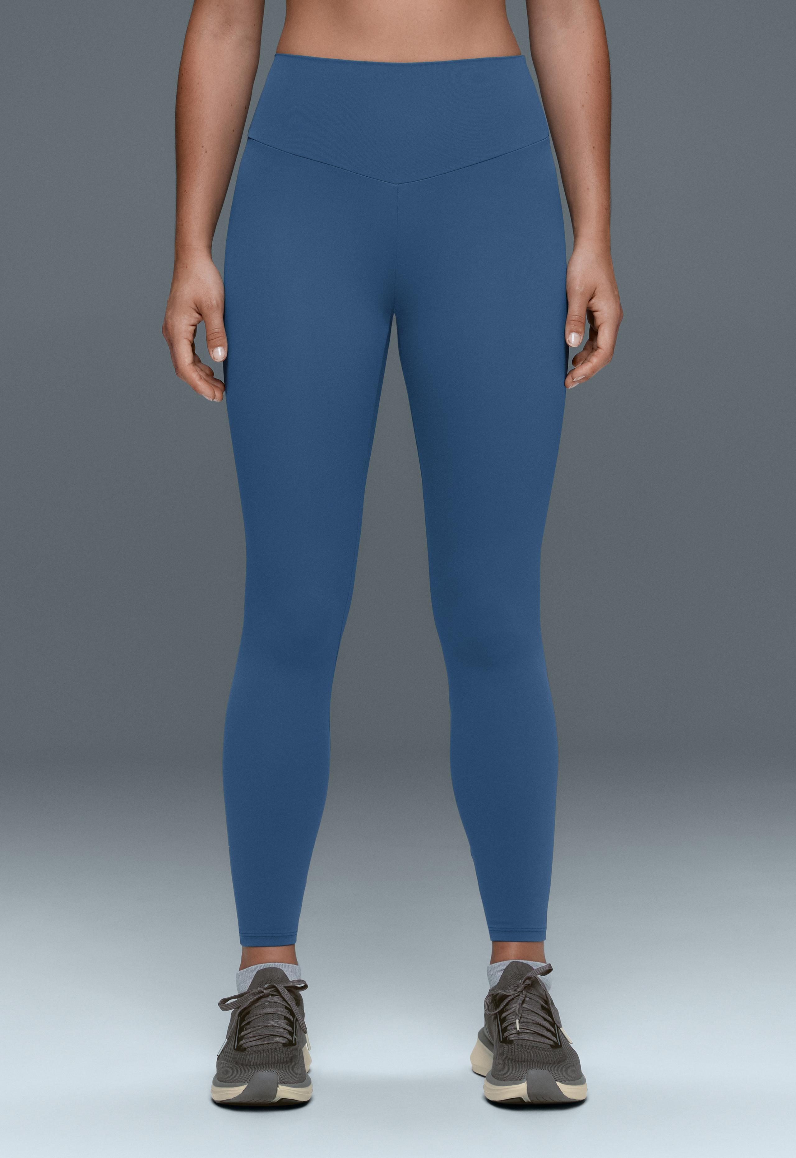 Comfortlux high-waisted ankle-length leggings - MID GREY-BLUE