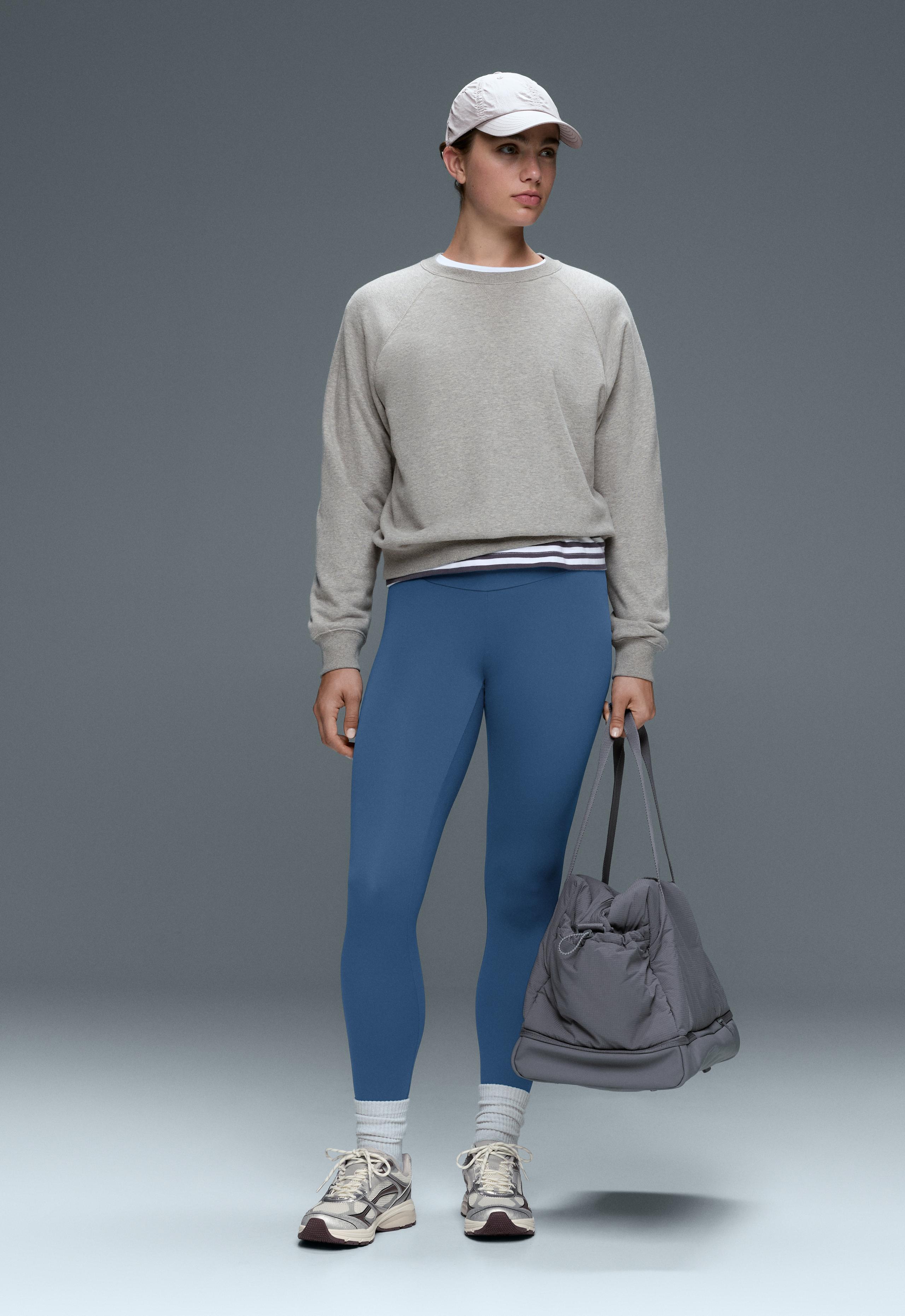 Comfortlux high-waisted ankle-length leggings - MID GREY-BLUE