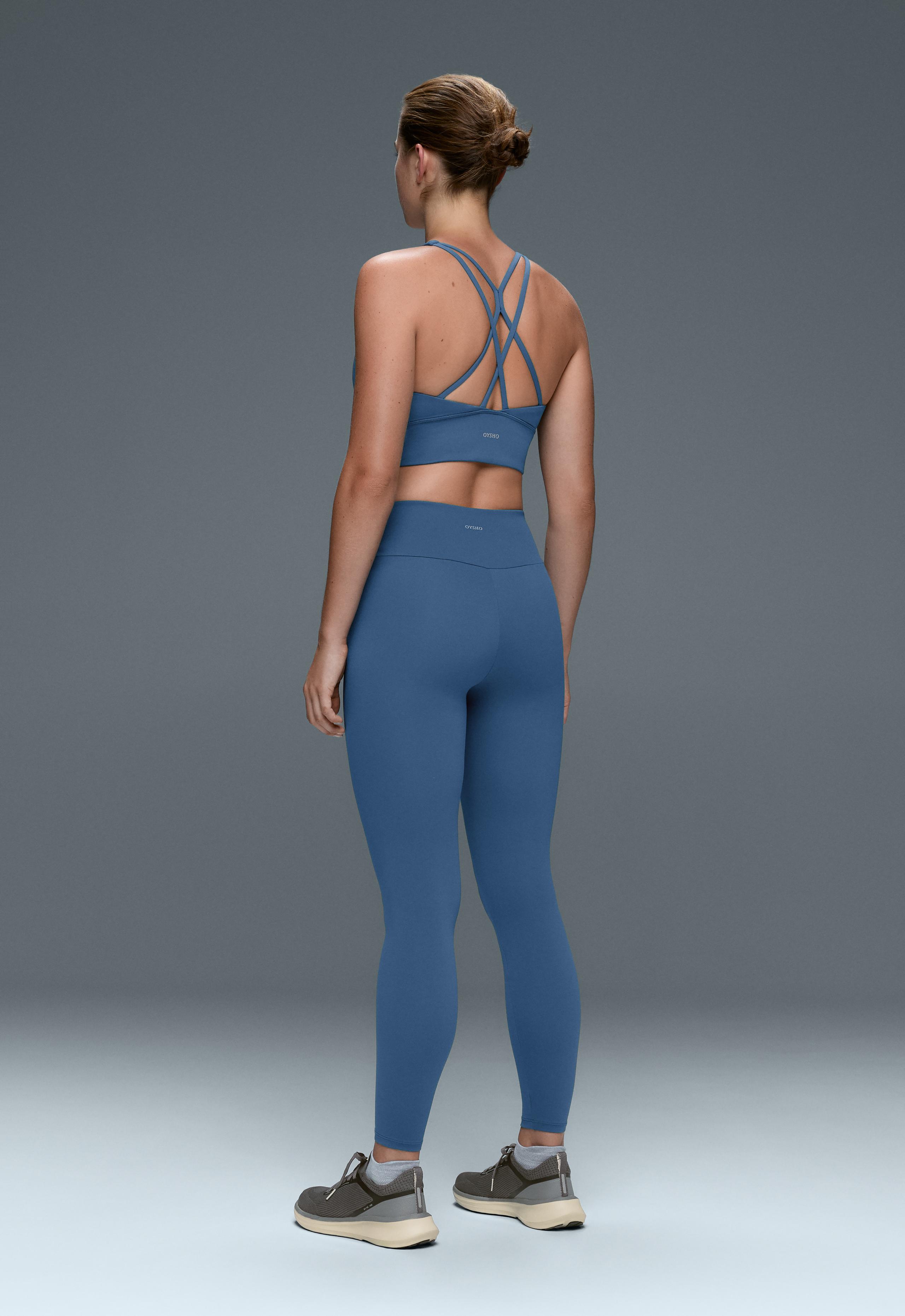 Comfortlux high-waisted ankle-length leggings - MID GREY-BLUE