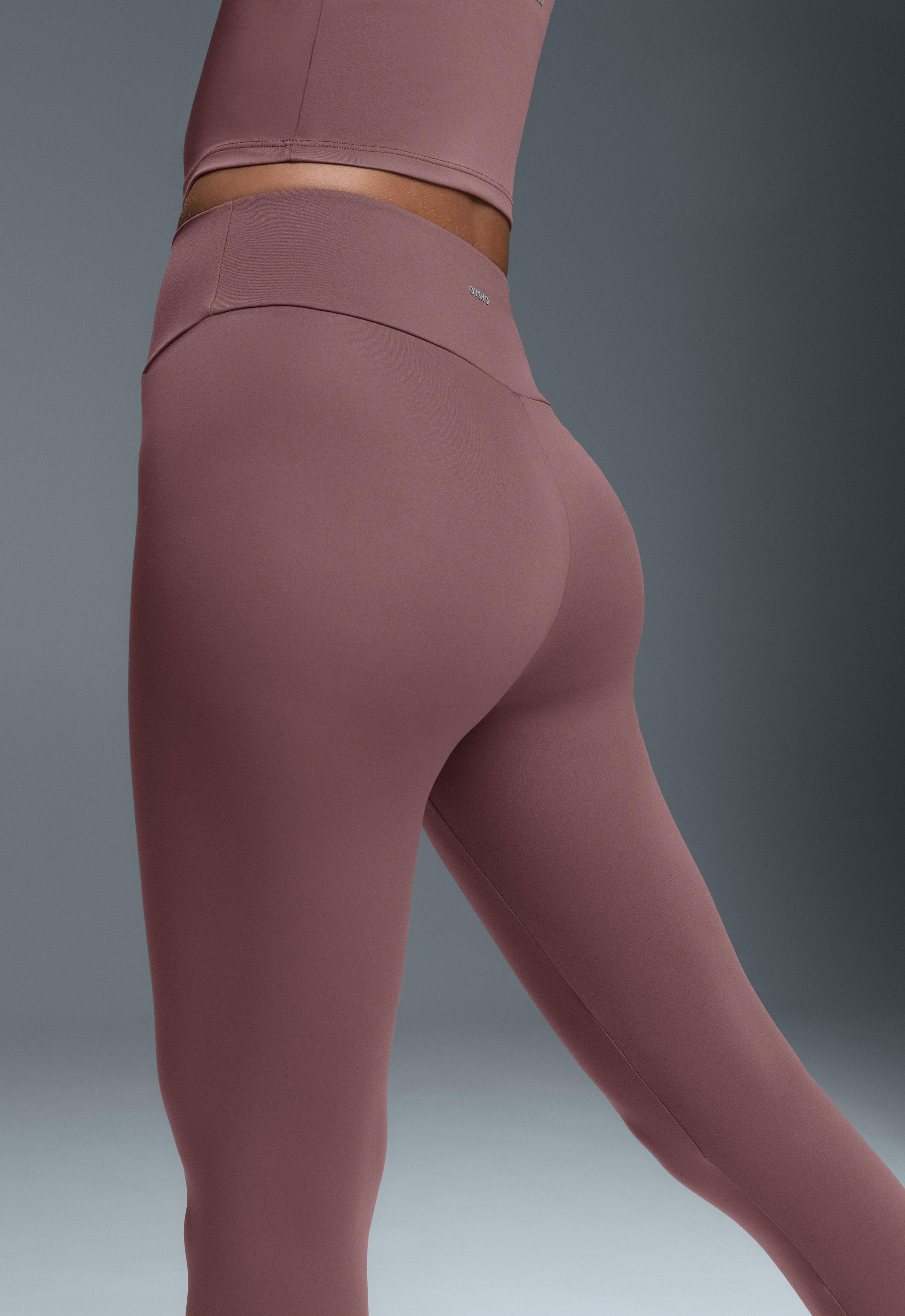 Comfortlux high-waisted ankle-length leggings - MAUVE
