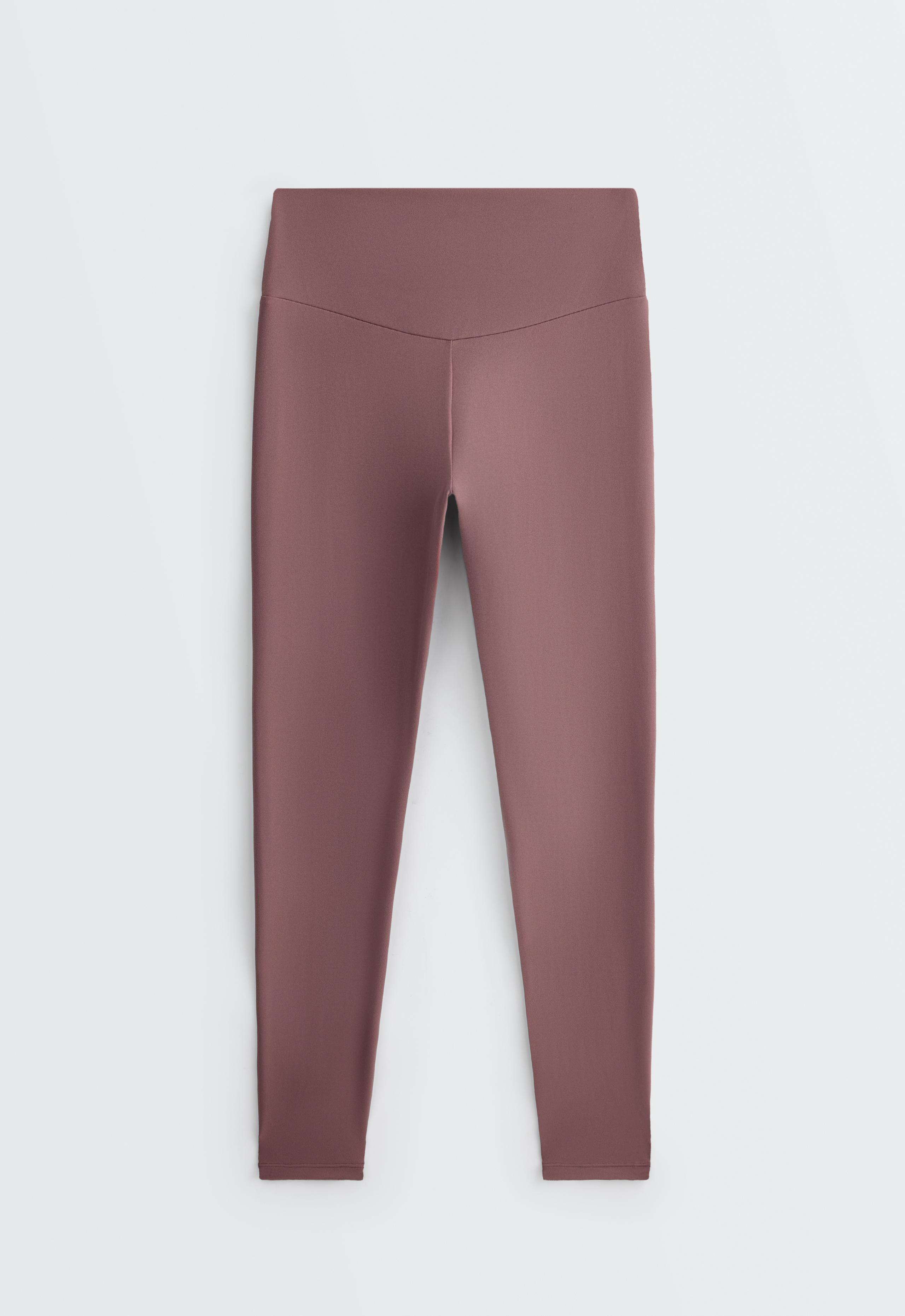Comfortlux high-waisted ankle-length leggings - MAUVE