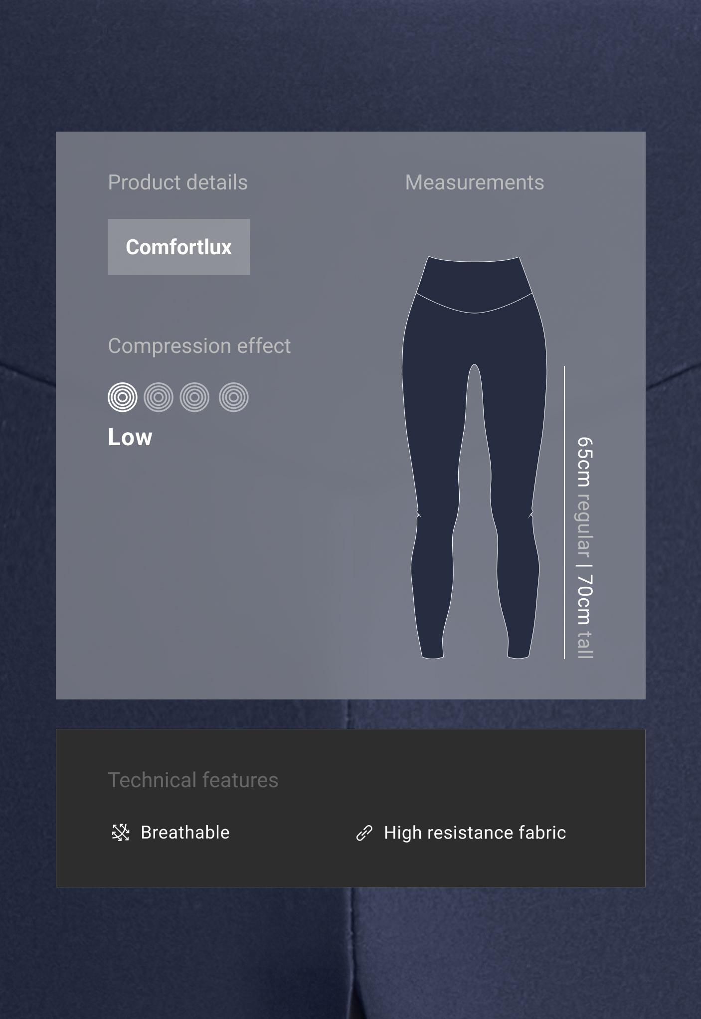 Comfortlux high-waisted ankle-length leggings - NAVY BLUE