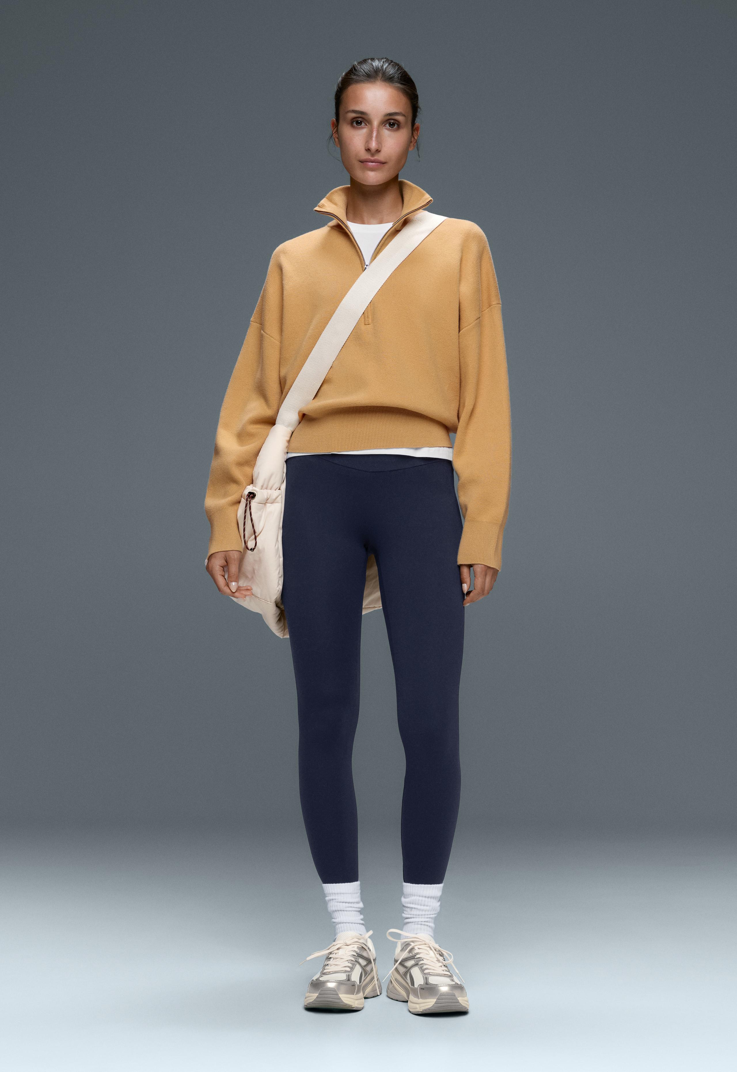 Comfortlux high-waisted ankle-length leggings - NAVY BLUE