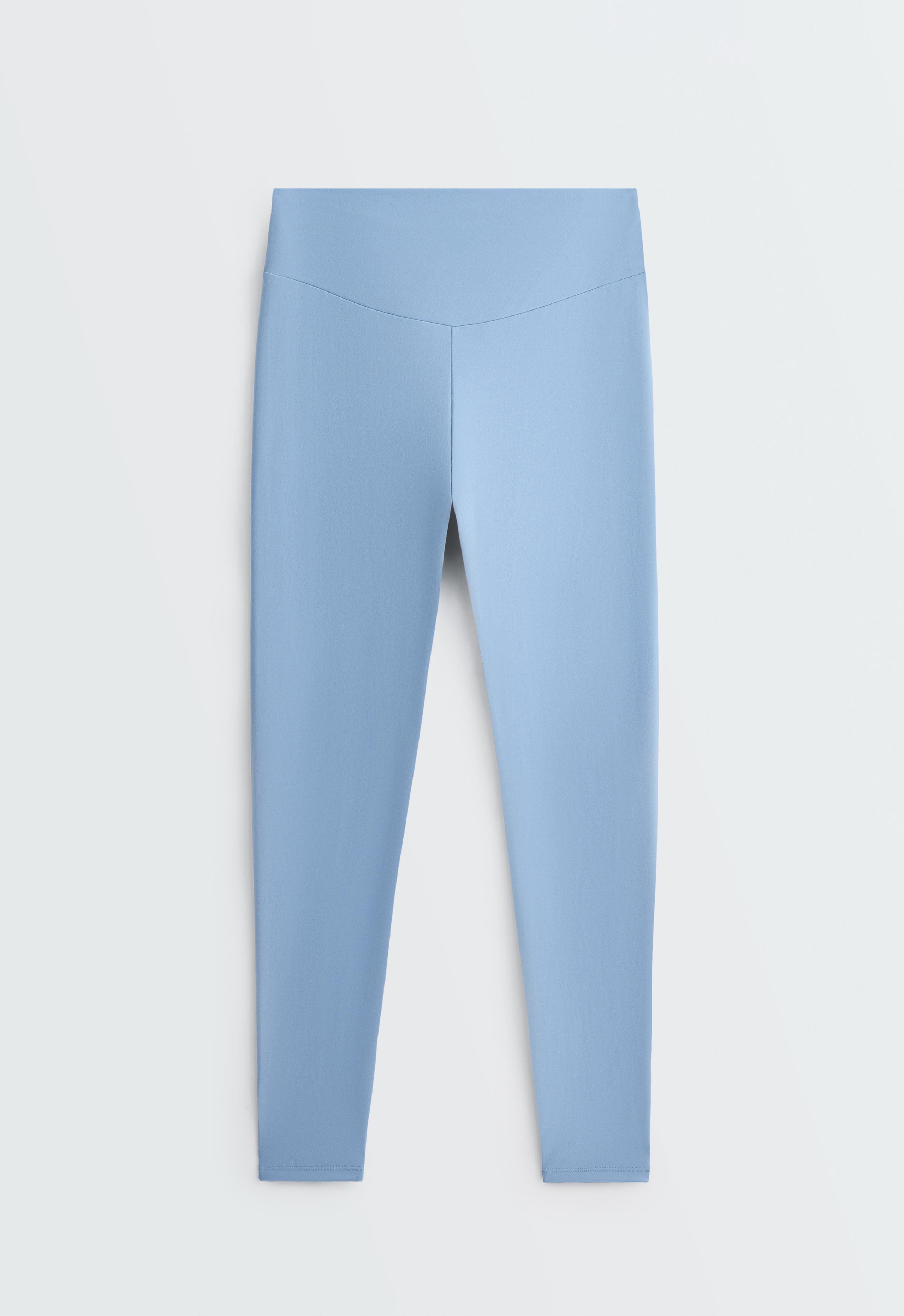 Comfortlux high-waisted ankle-length leggings - BLUE