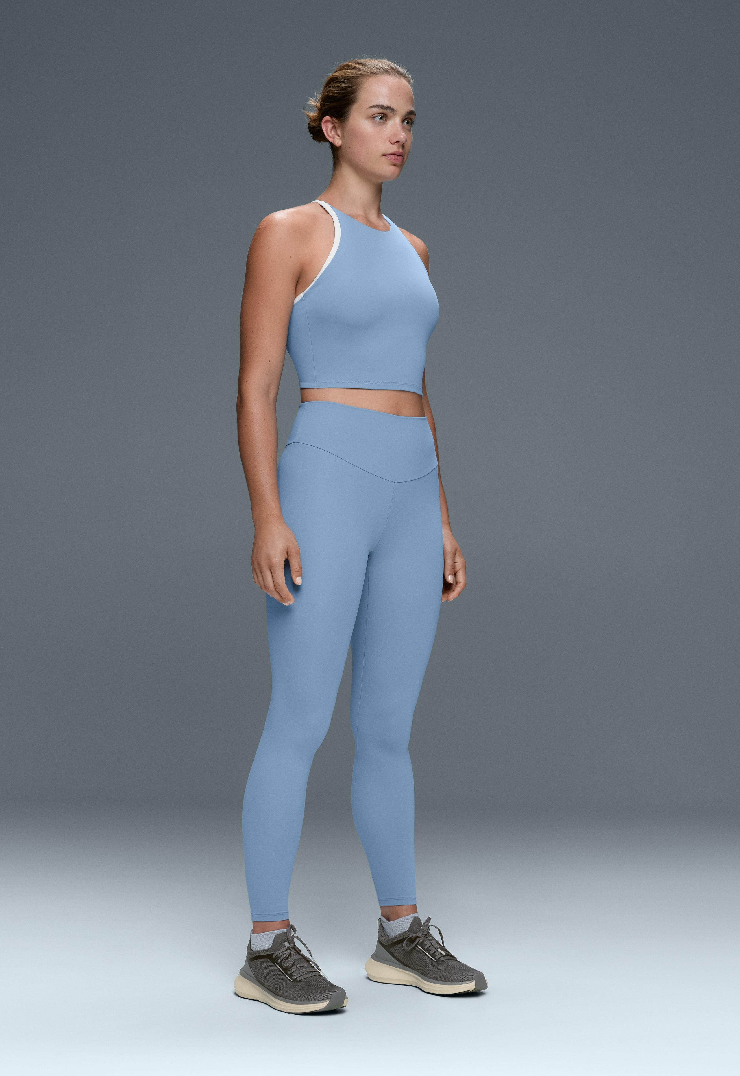 Comfortlux high-waisted ankle-length leggings - BLUE