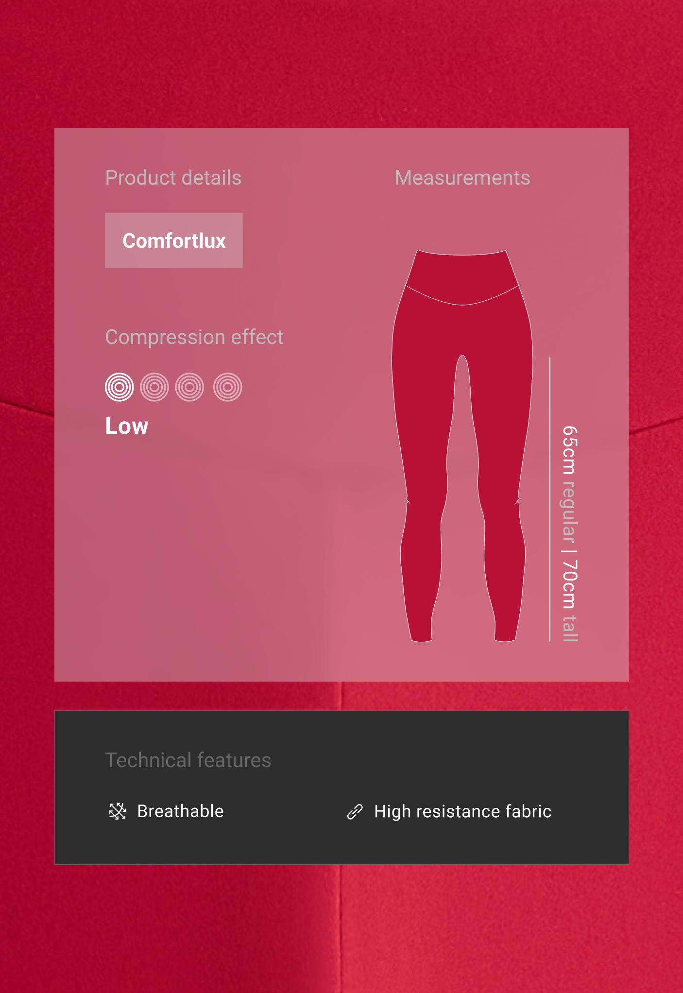 Comfortlux high-waisted ankle-length leggings - STRAWBERRY